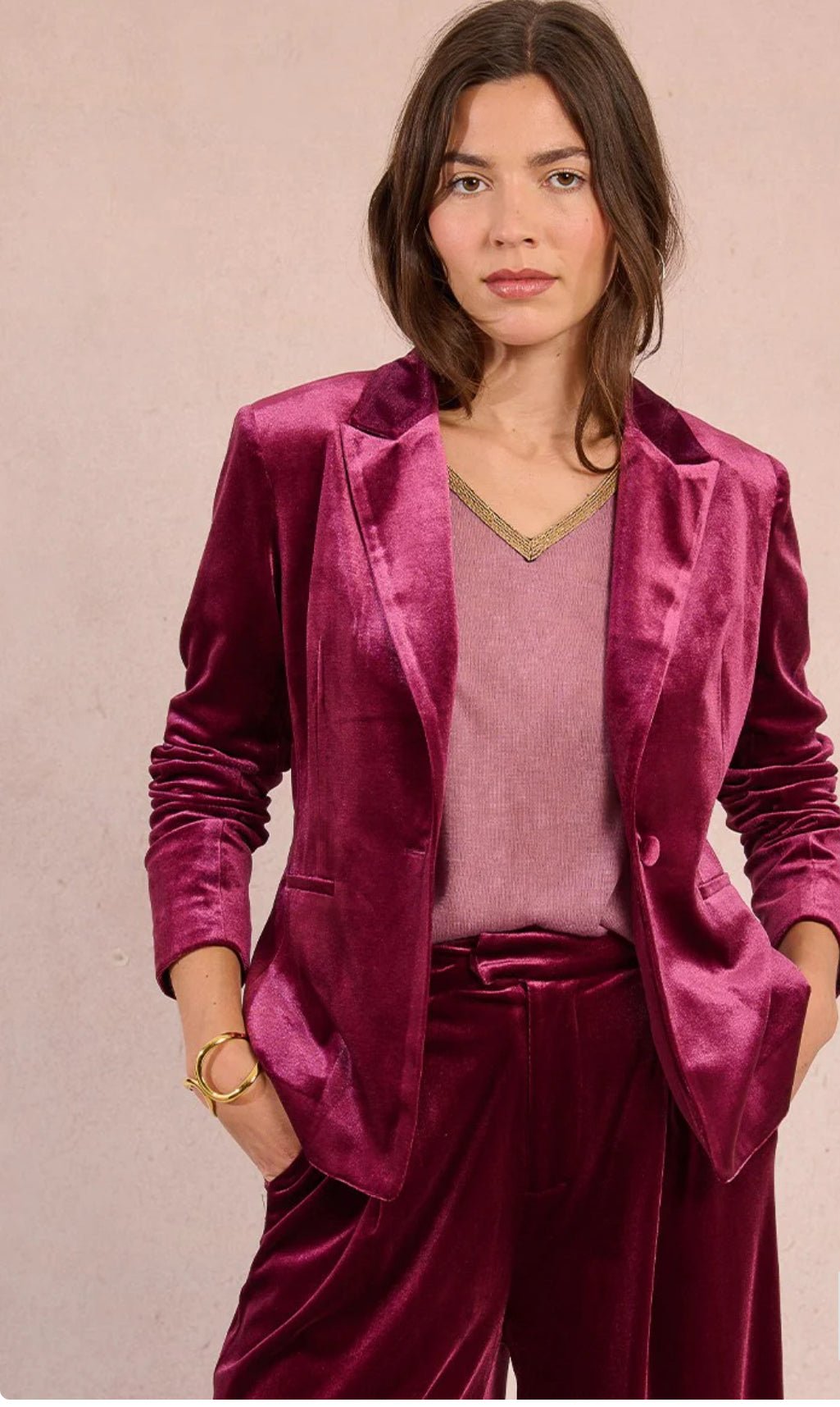 Knit Velvet Blazer - Flea Boutiques