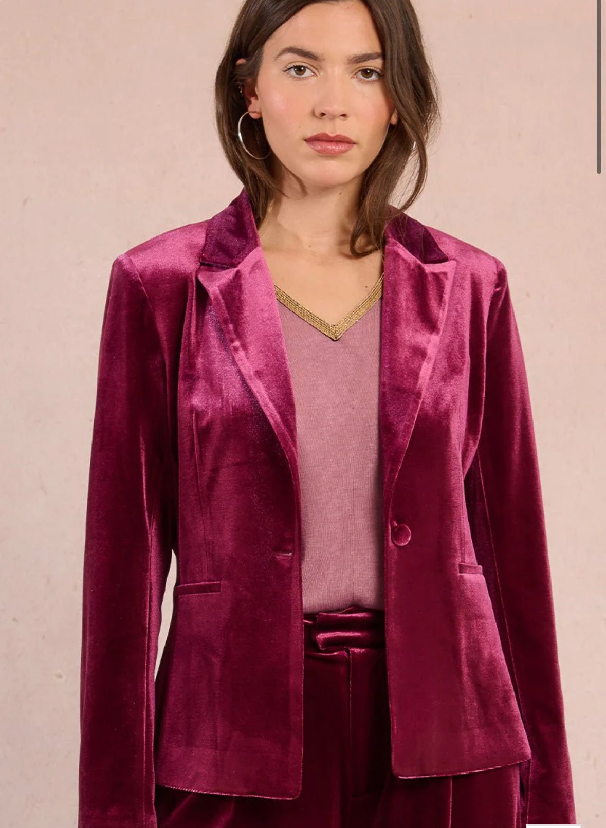 Knit Velvet Blazer - Flea Boutiques