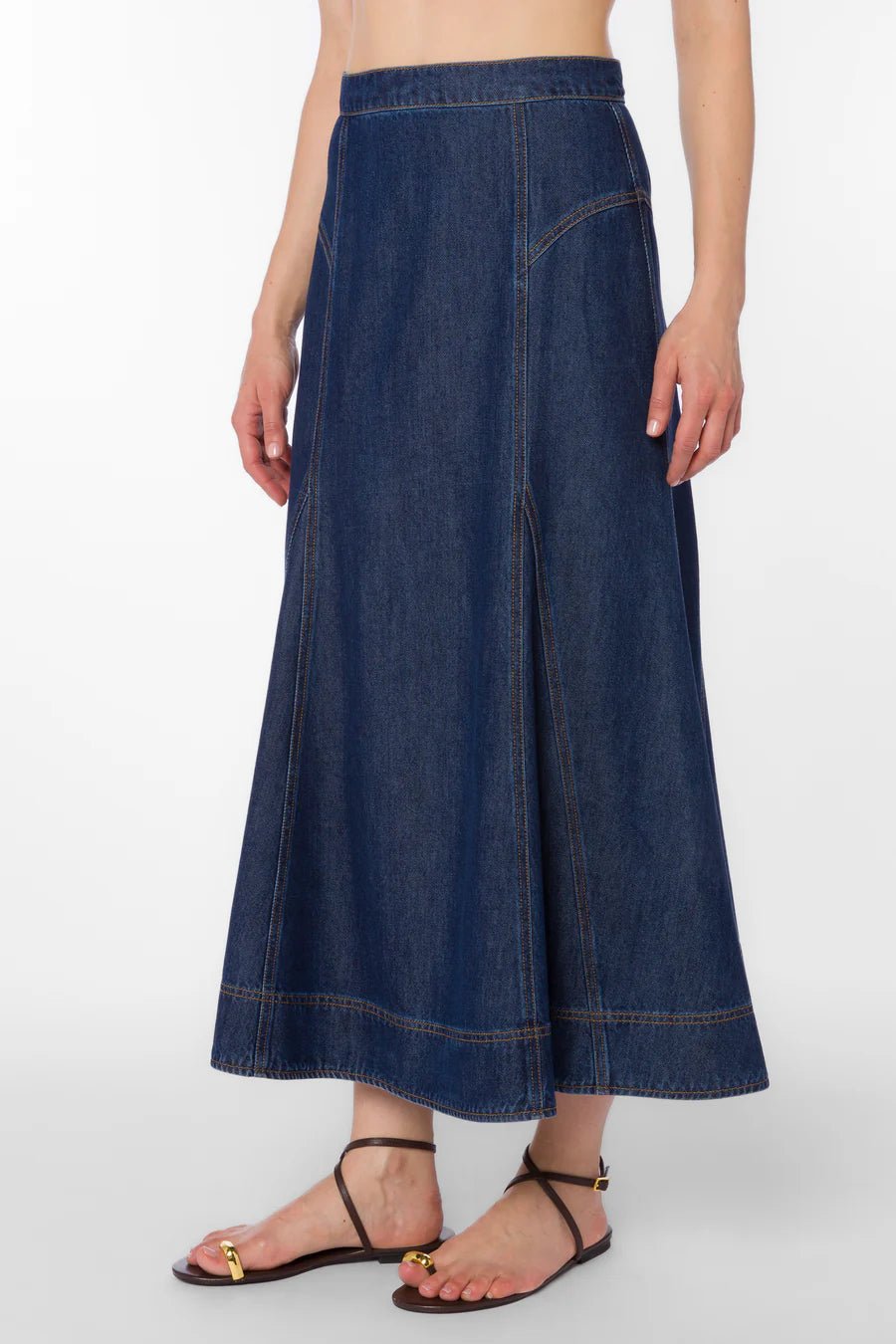 Krissa Denim Circle Skirt - Flea Boutiques