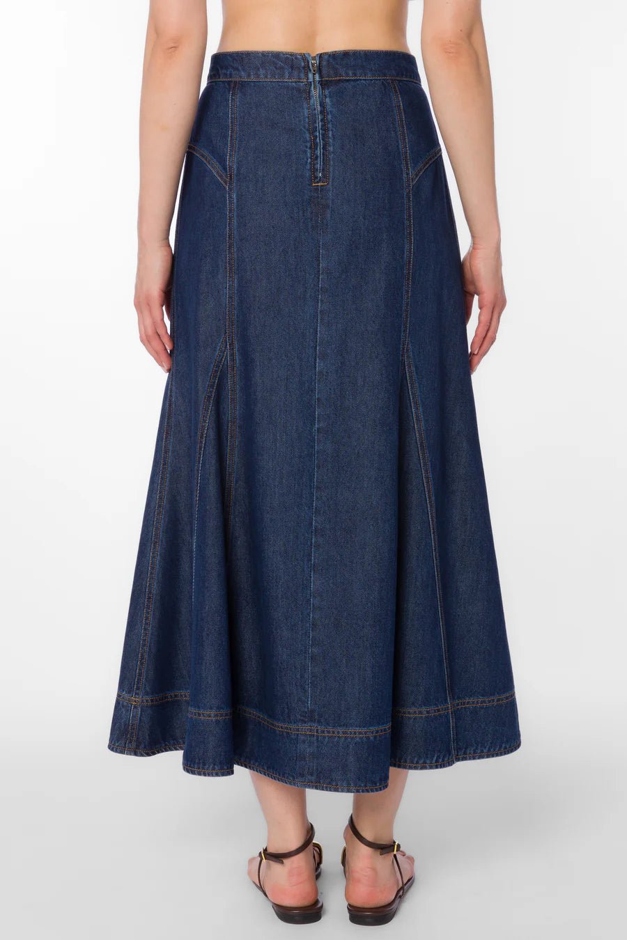 Krissa Denim Circle Skirt - Flea Boutiques