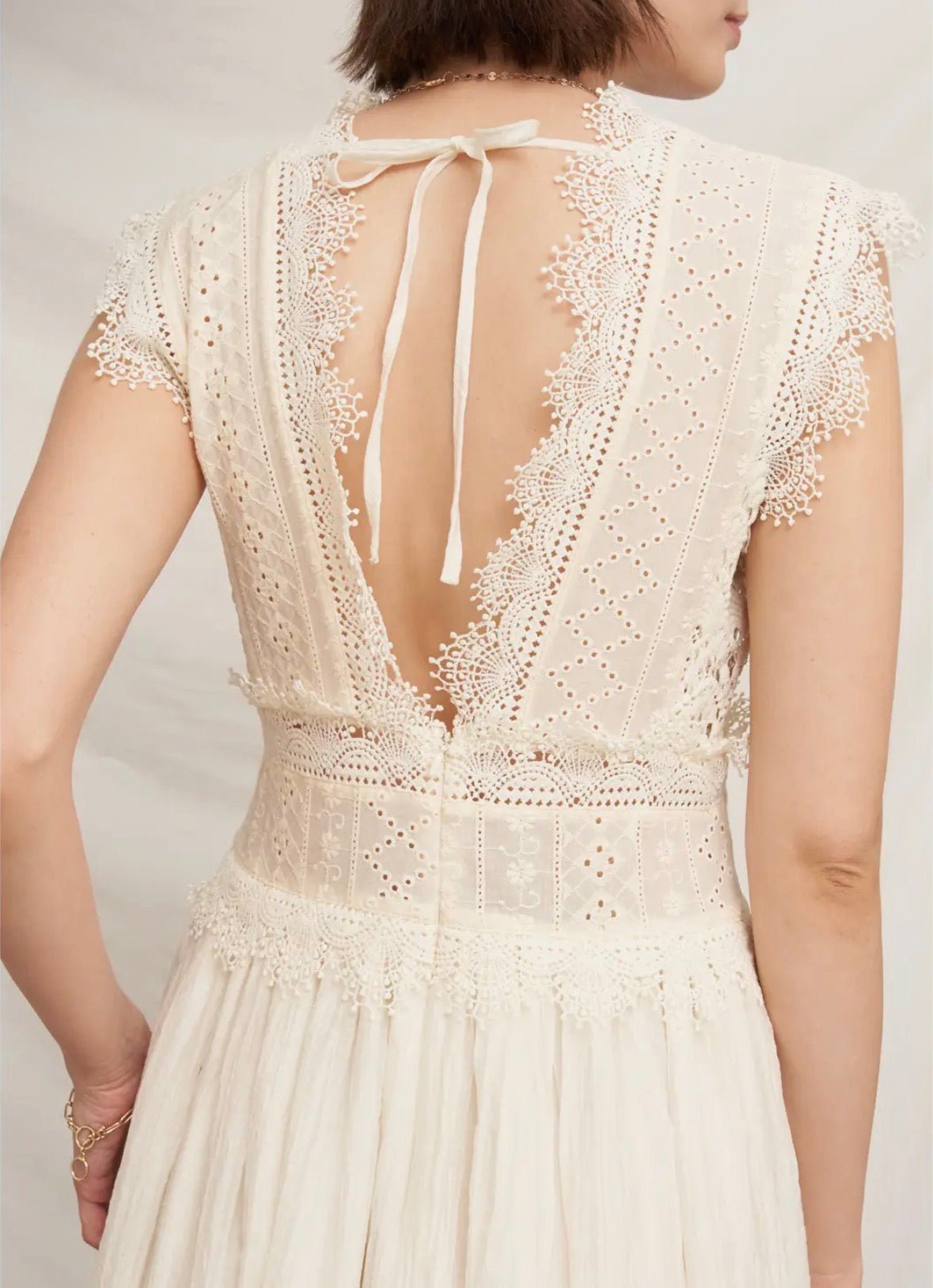 Lace Trimmed Midi Dress - Flea Boutiques