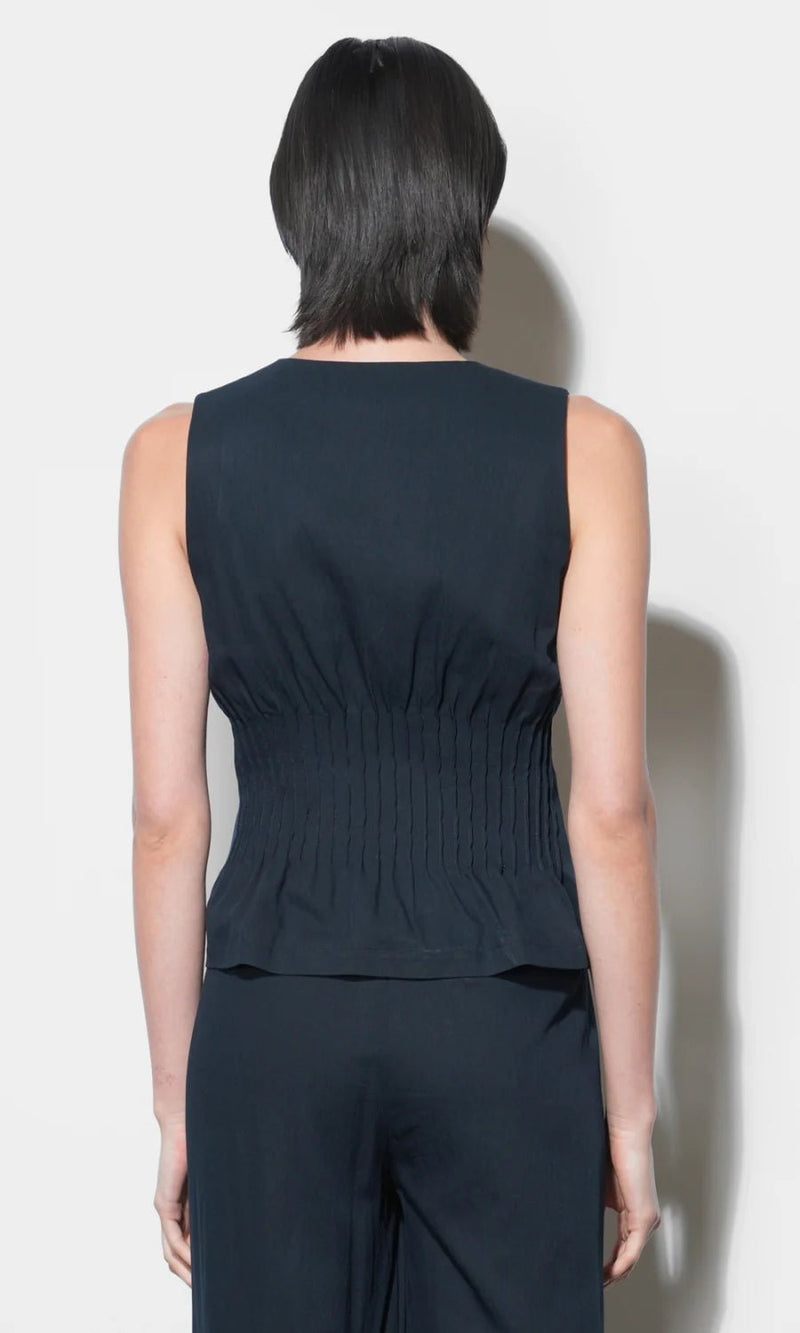 Lacey Pintuck Sleeveless Top - Flea Boutiques