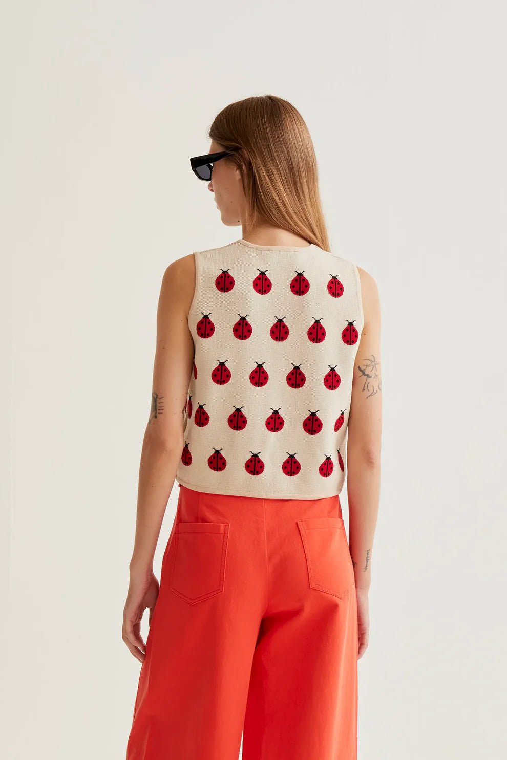 Lady Bug Knit Vest - Flea Boutiques