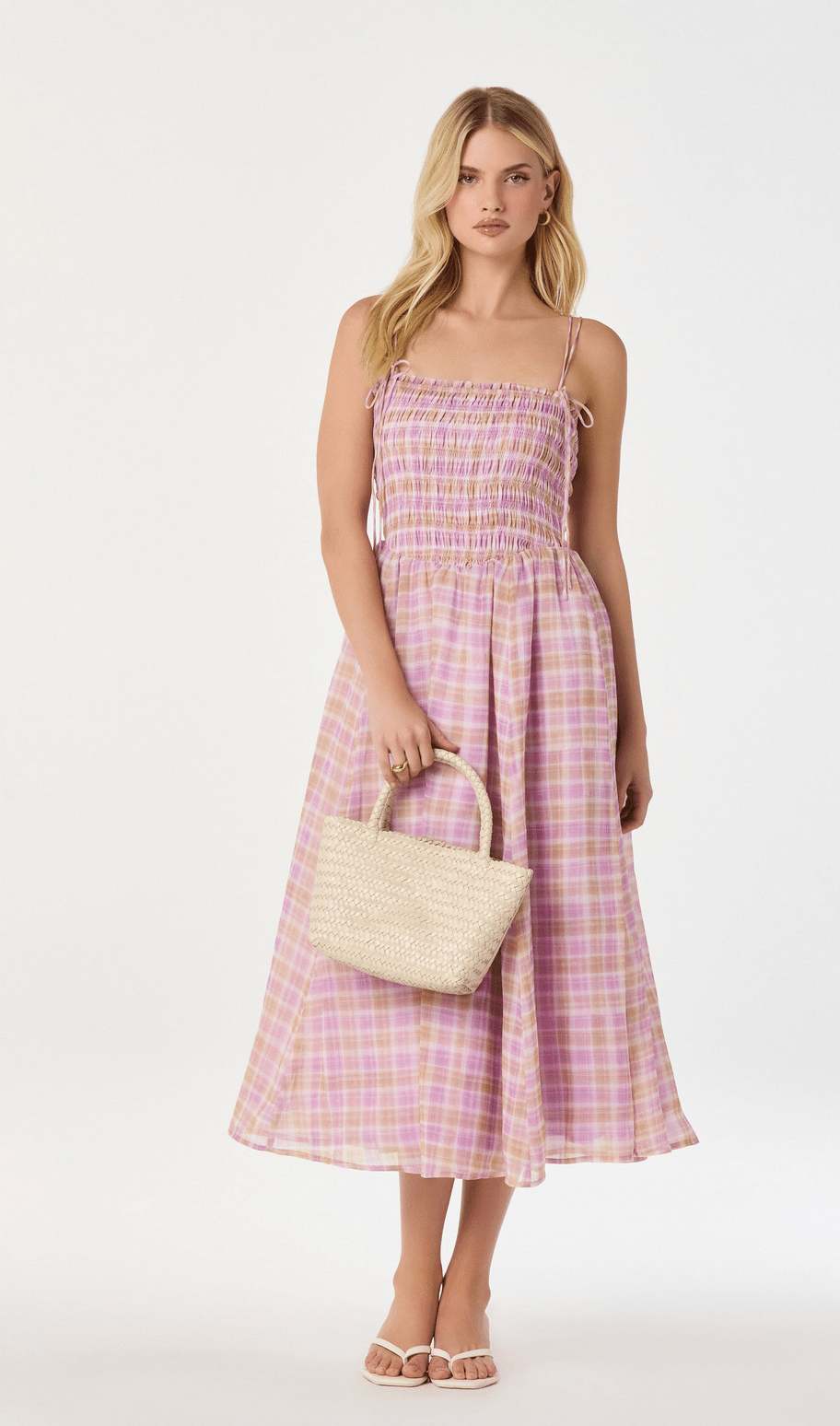 Lahela Plaid Midi Dress - Flea Boutiques