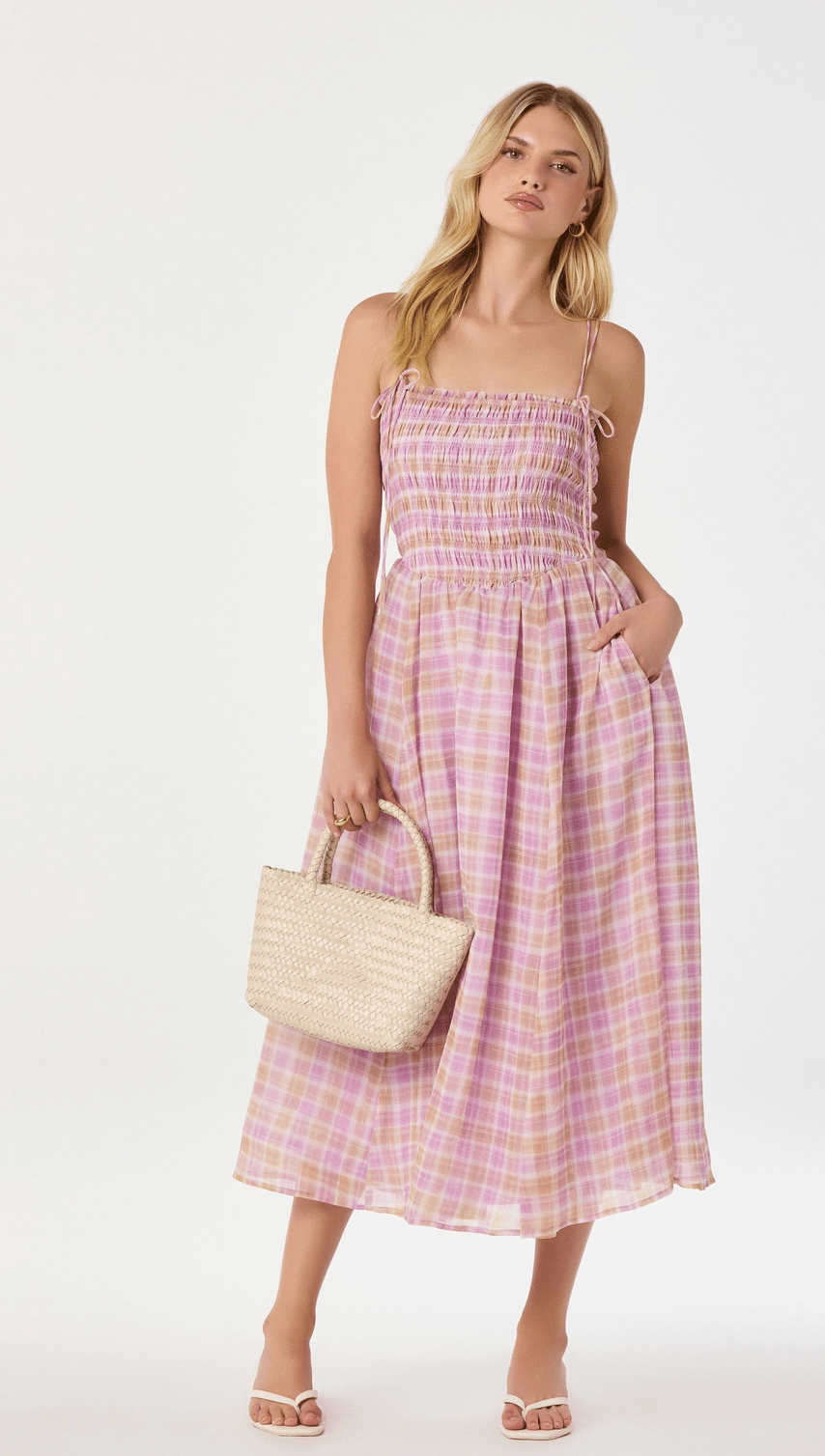 Lahela Plaid Midi Dress - Flea Boutiques