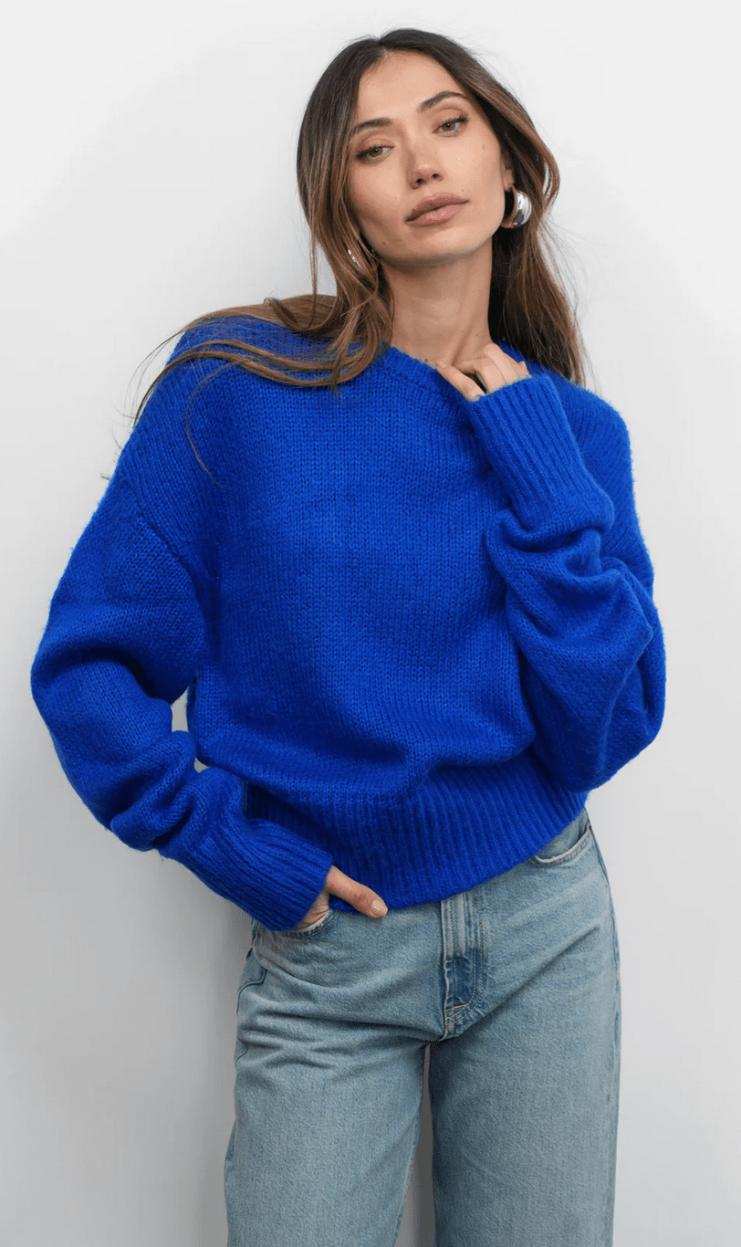 Larson Fuzzy Sweater - Flea Boutiques