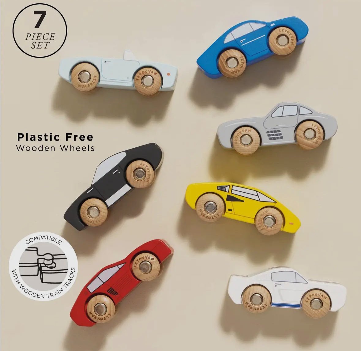 Le Toy Van Classic Wooden Sports Cars - Flea Boutiques