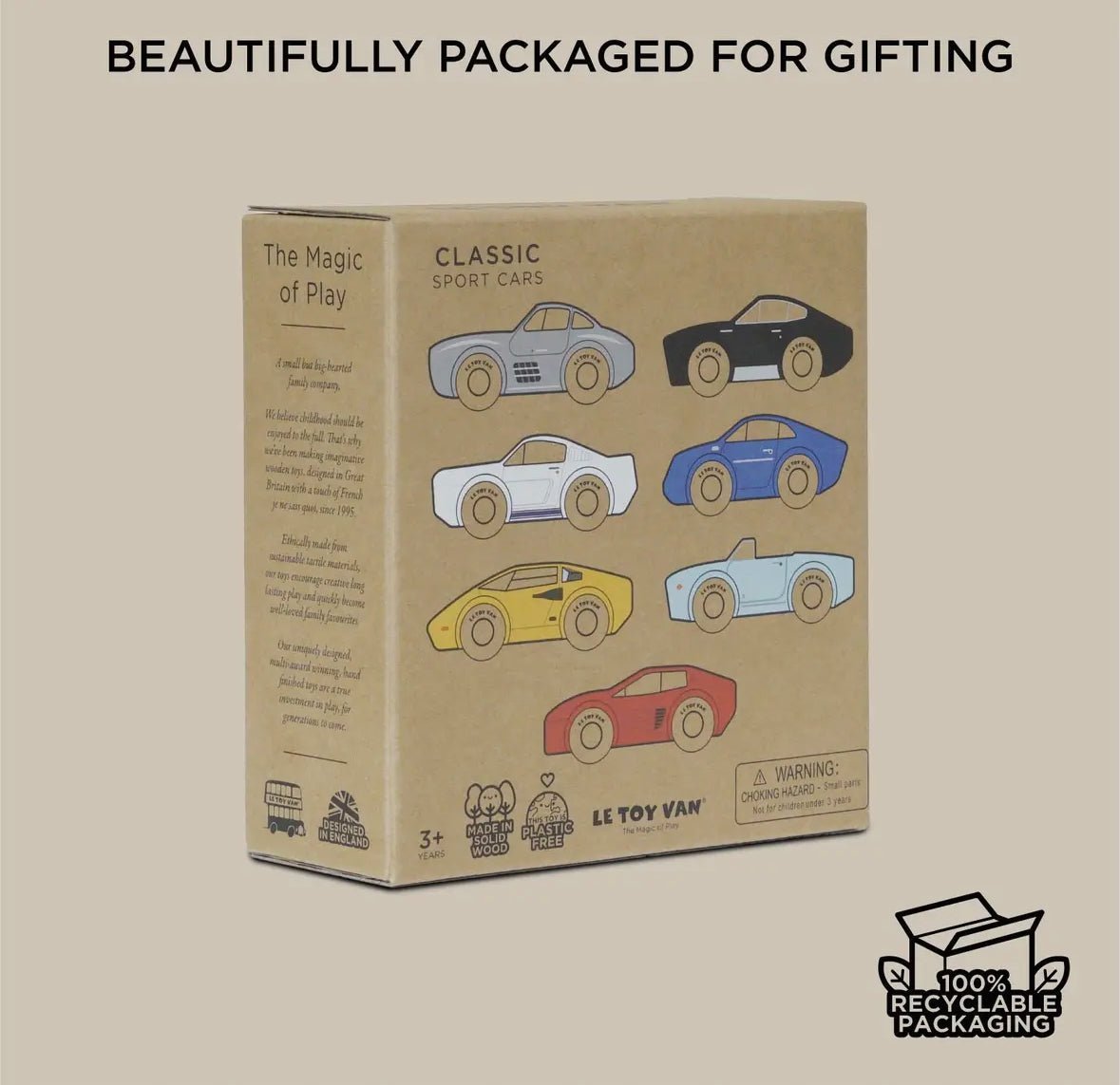 Le Toy Van Classic Wooden Sports Cars - Flea Boutiques