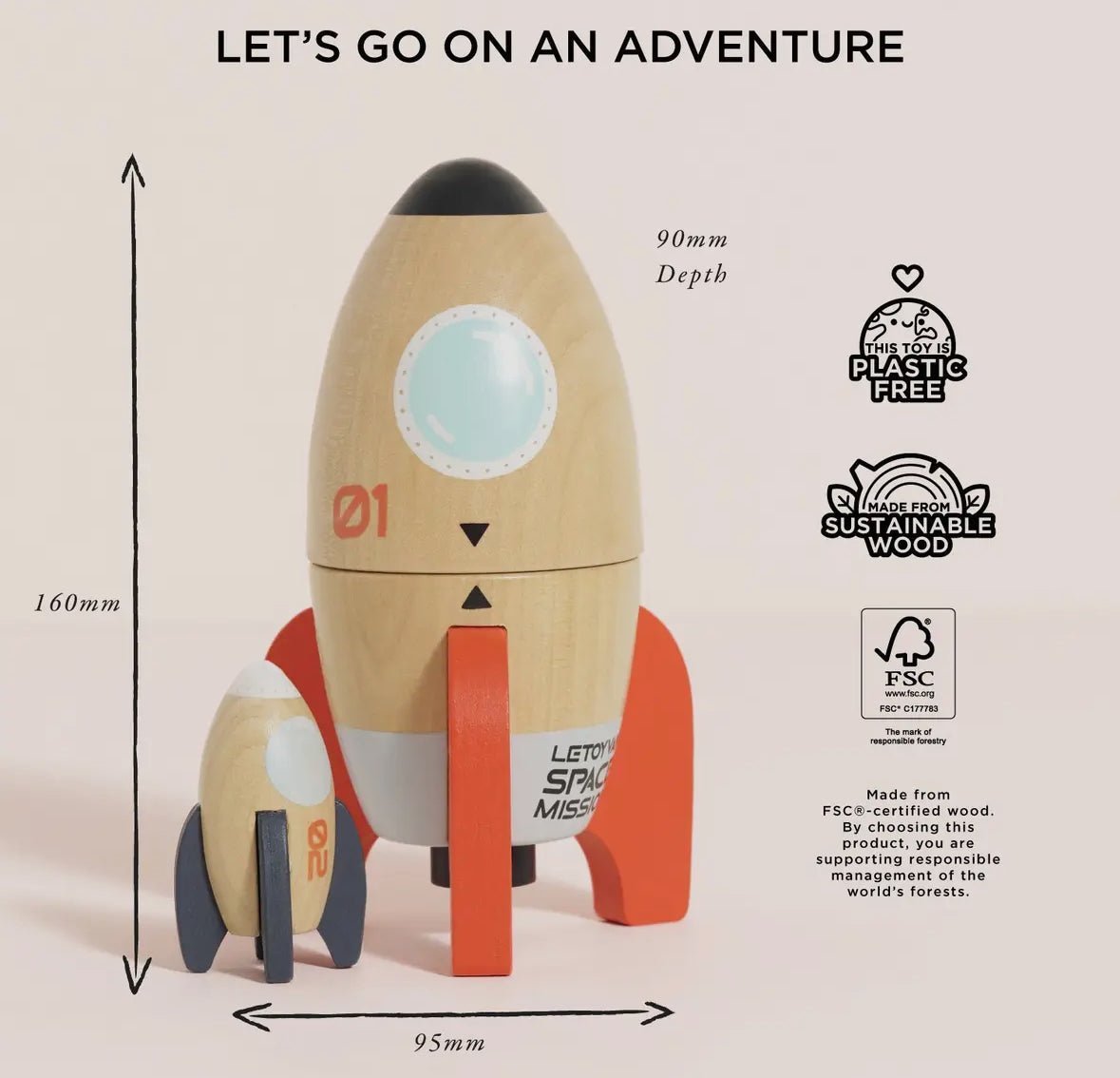 Le Toy Van Magnetic Space Rocket Duo - Flea Boutiques