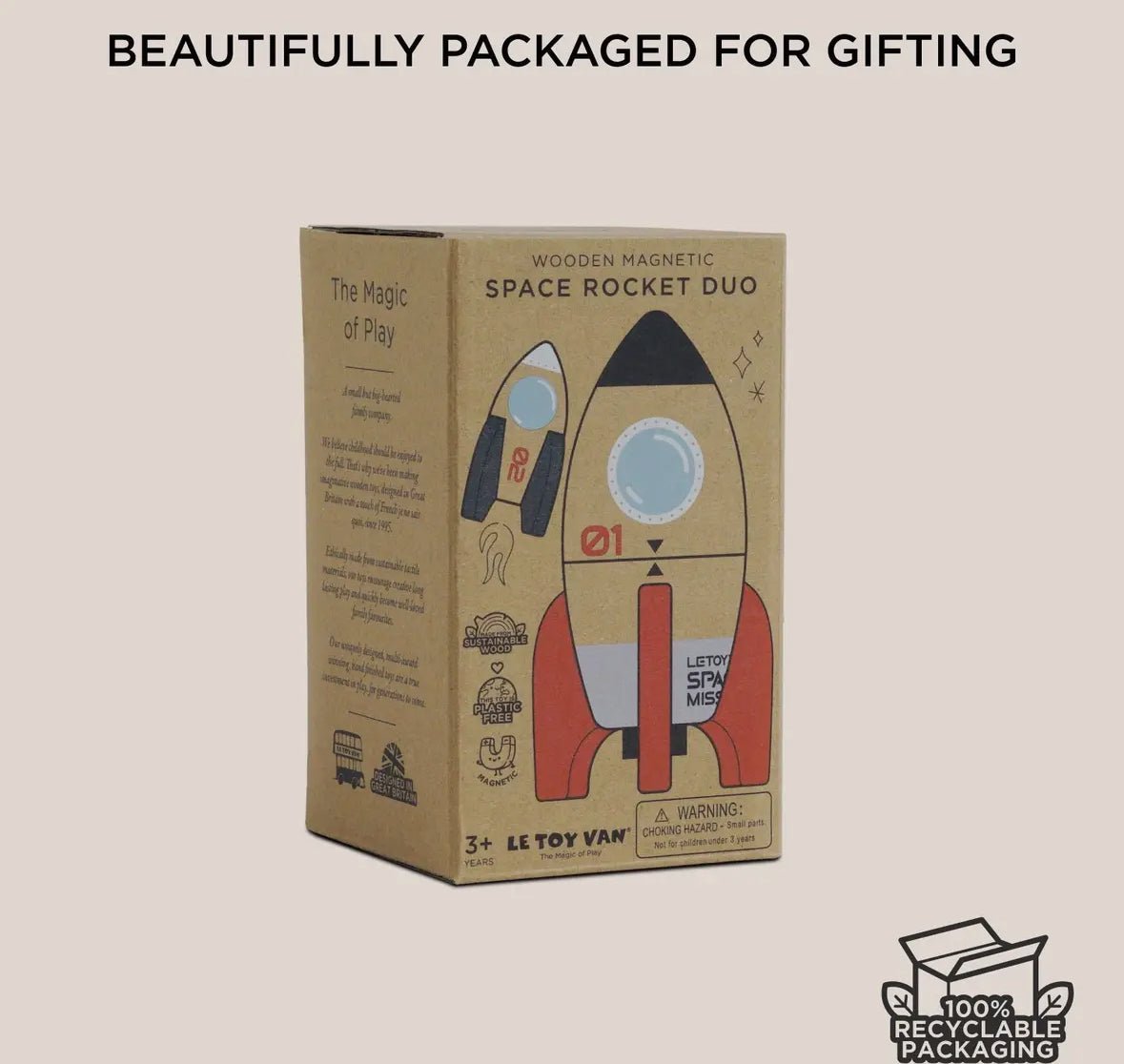 Le Toy Van Magnetic Space Rocket Duo - Flea Boutiques