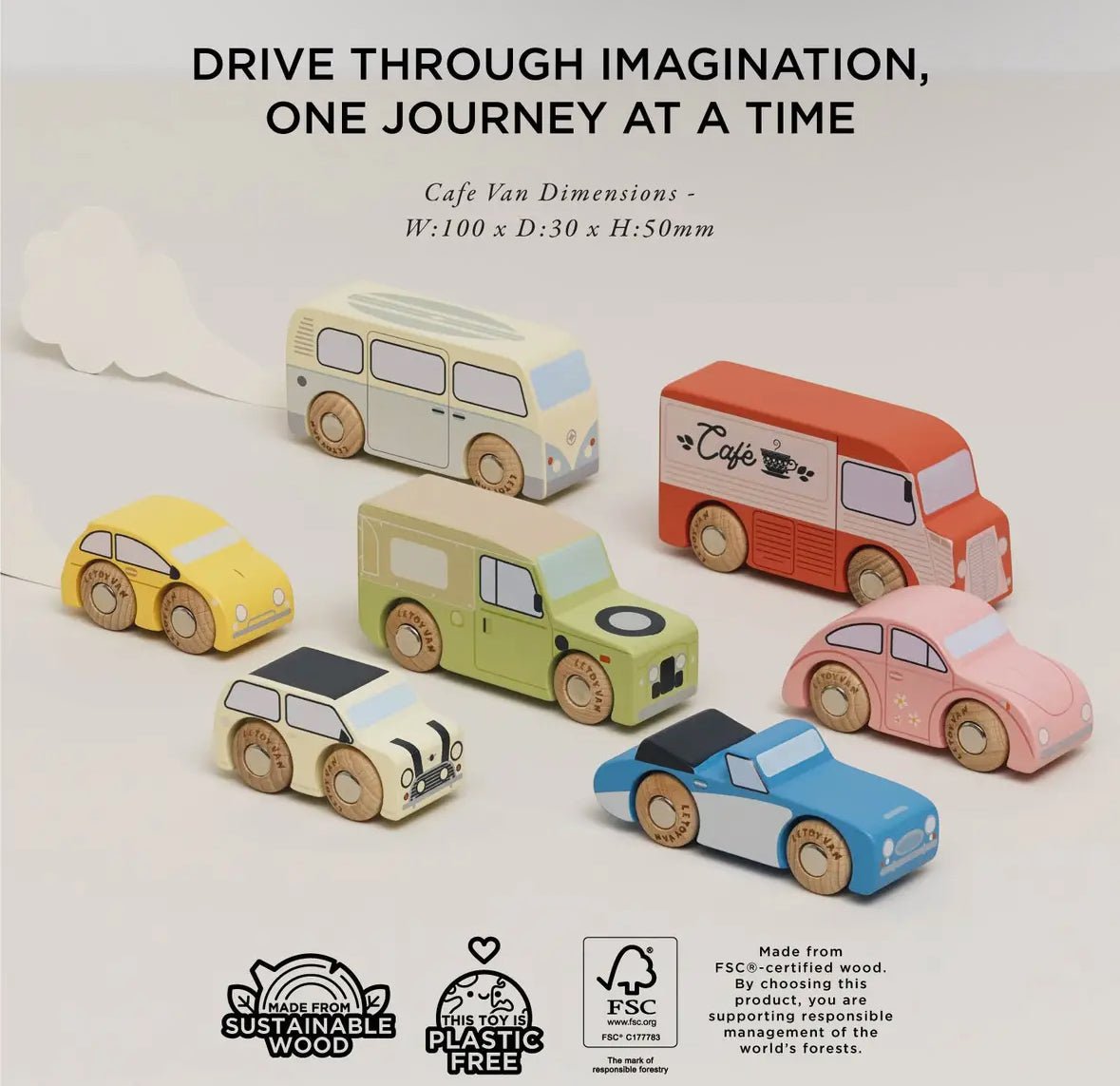 Le Toy Van Vintage Wooden Toy Cars - Flea Boutiques