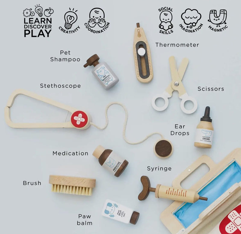 Le Toy Van Wooden Animal Vet Set - Flea Boutiques
