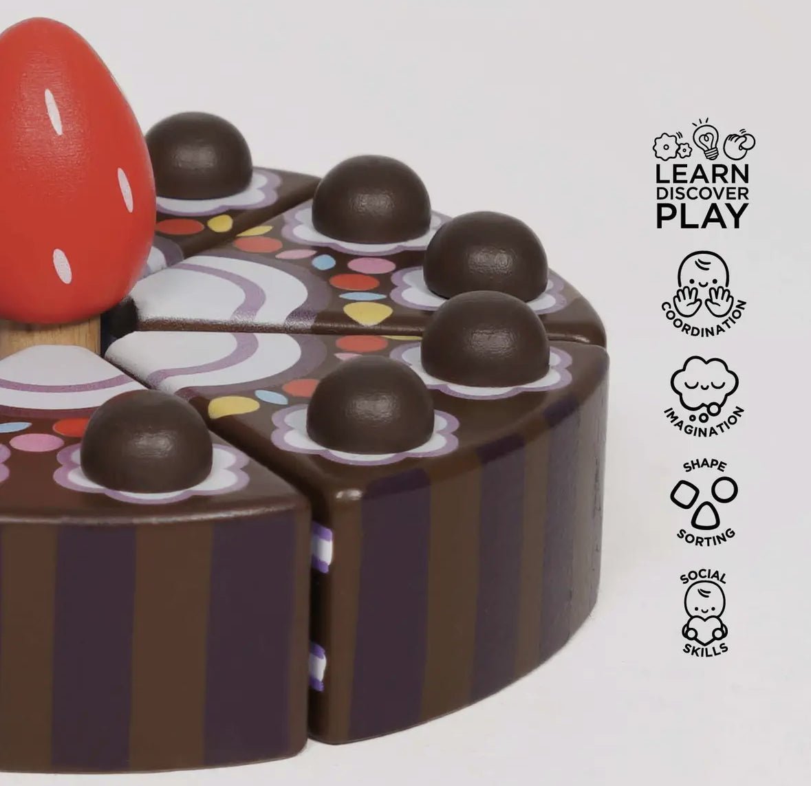 Le Toy Van Wooden Chocolate Cake - Flea Boutiques