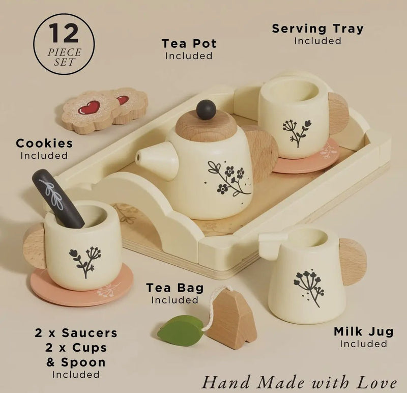 Le Toy Van Wooden Tea Set & Tray - Flea Boutiques