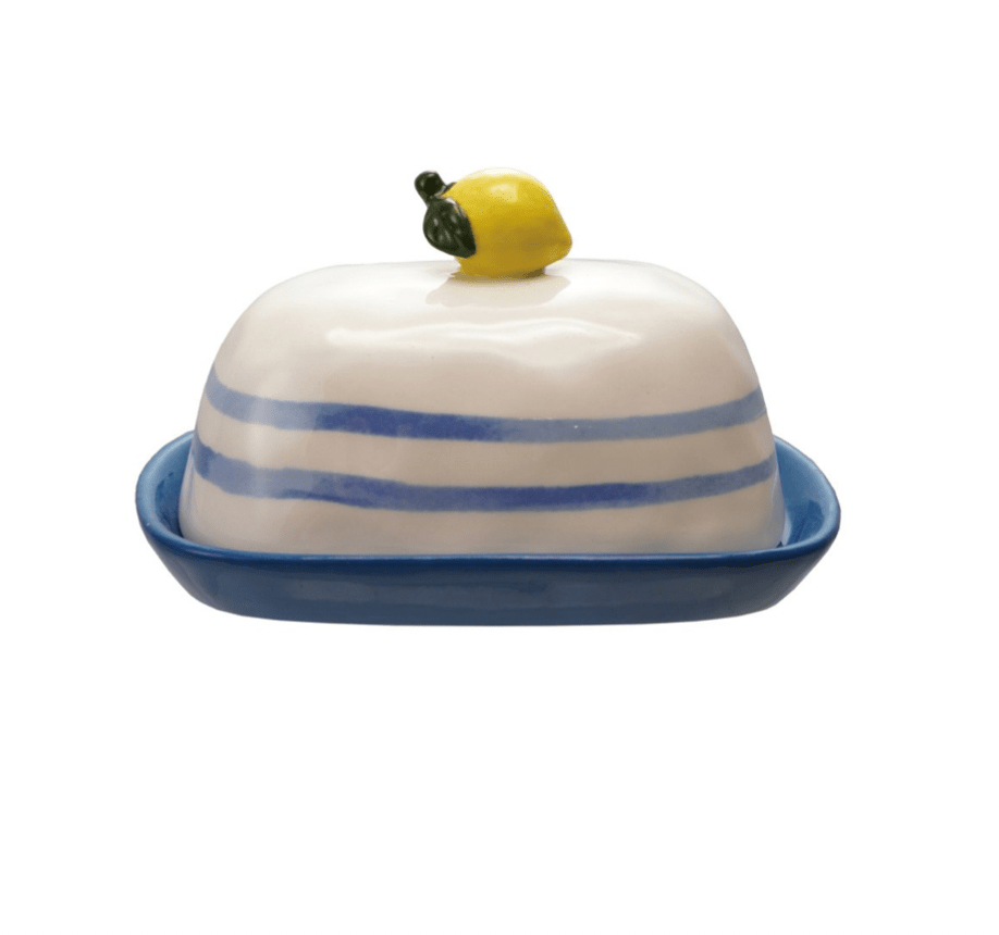 Lemon Handle Butter Dish - Flea Boutiques