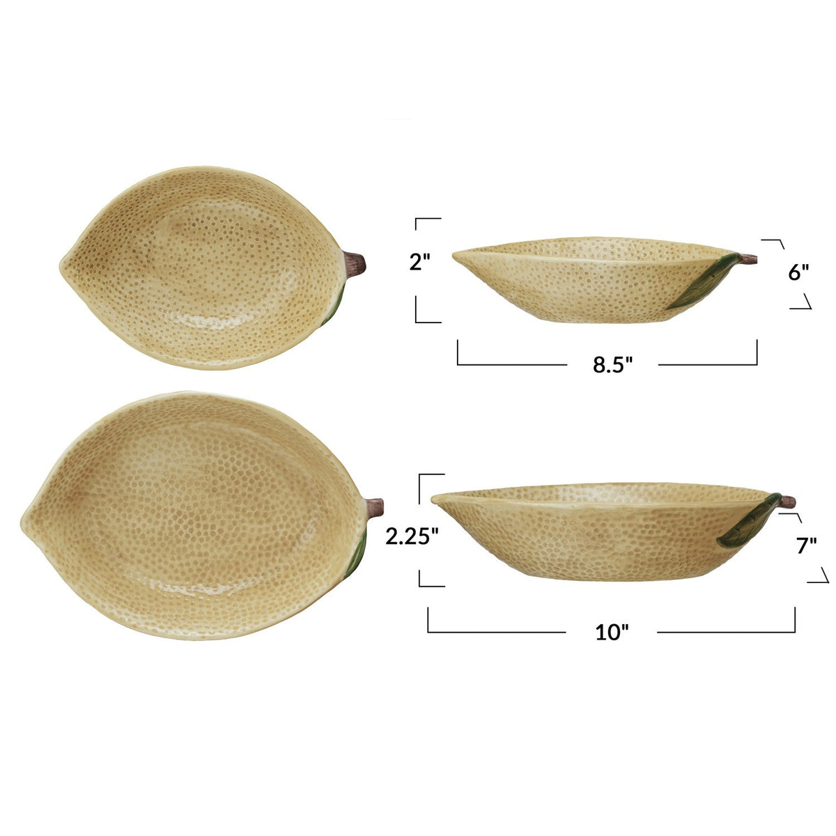 Lemon Shaped Bowls - Flea Boutiques