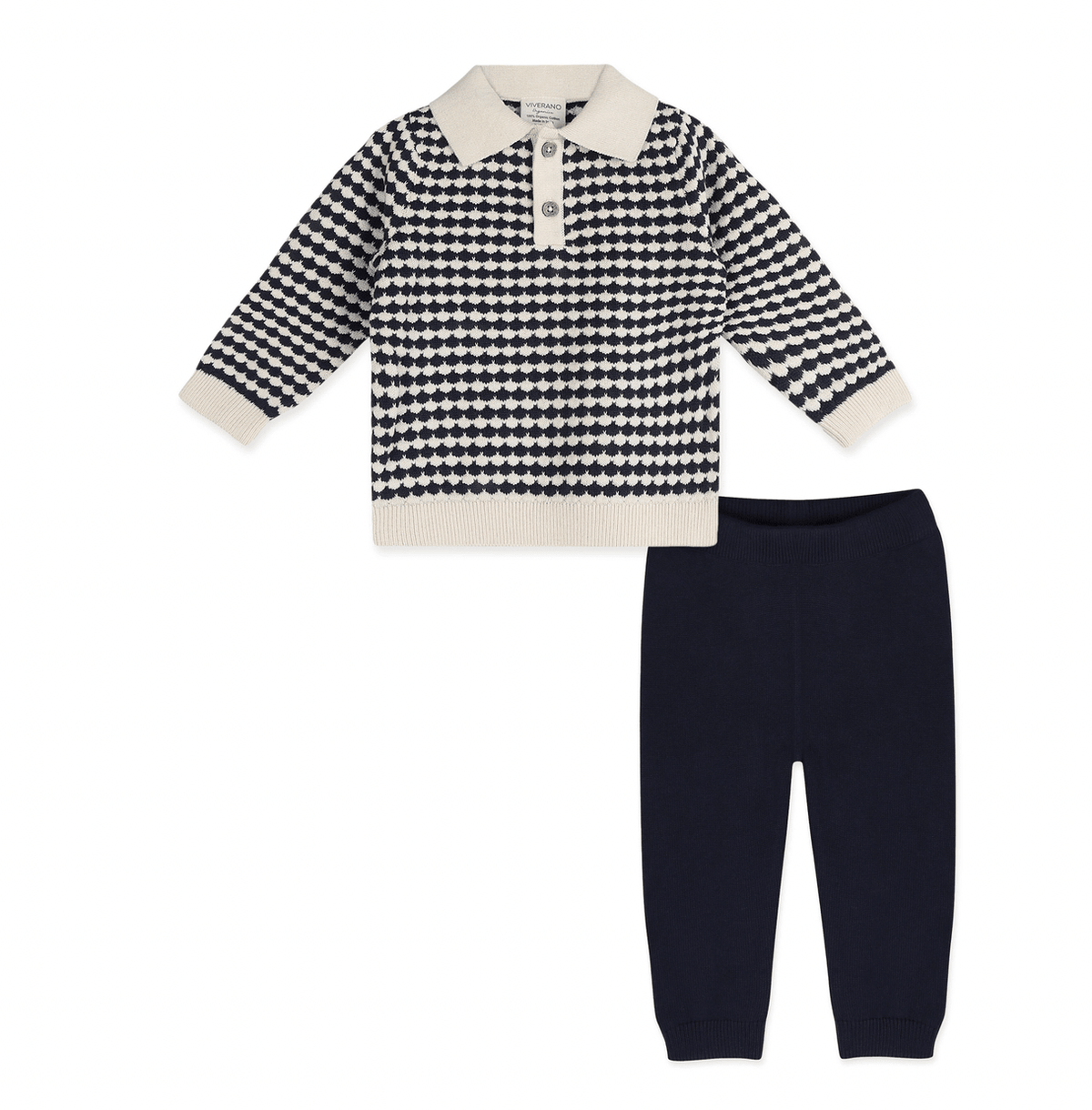 Leo Textured Knit Polo + Pant - Flea Boutiques