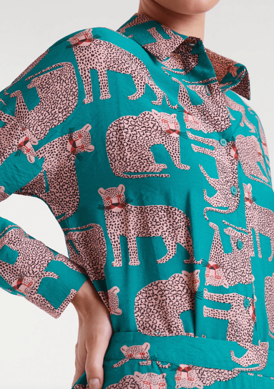 Leopard Button Down - Flea Boutiques