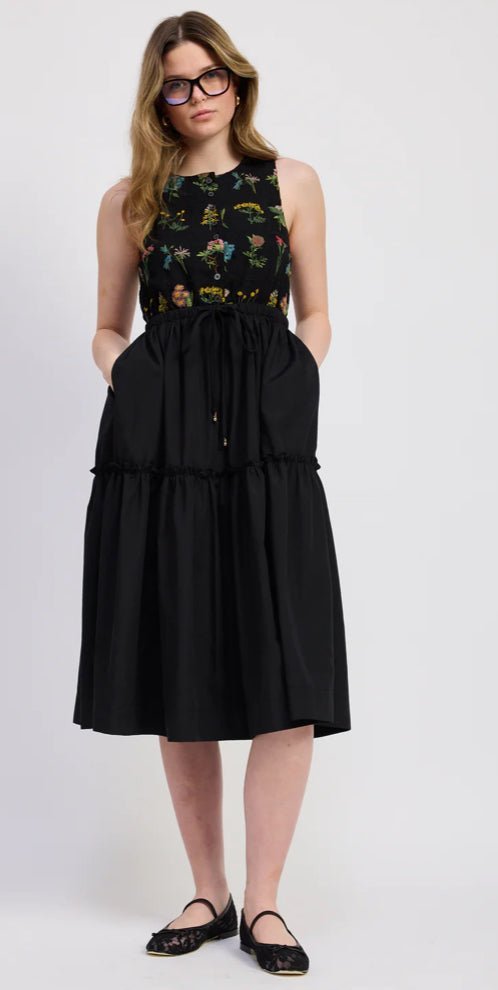 Lia Mixed Midi Dress - Flea Boutiques