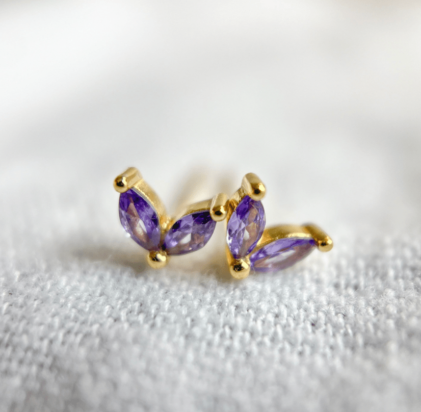 Lilac Winged Earrings - Flea Boutiques