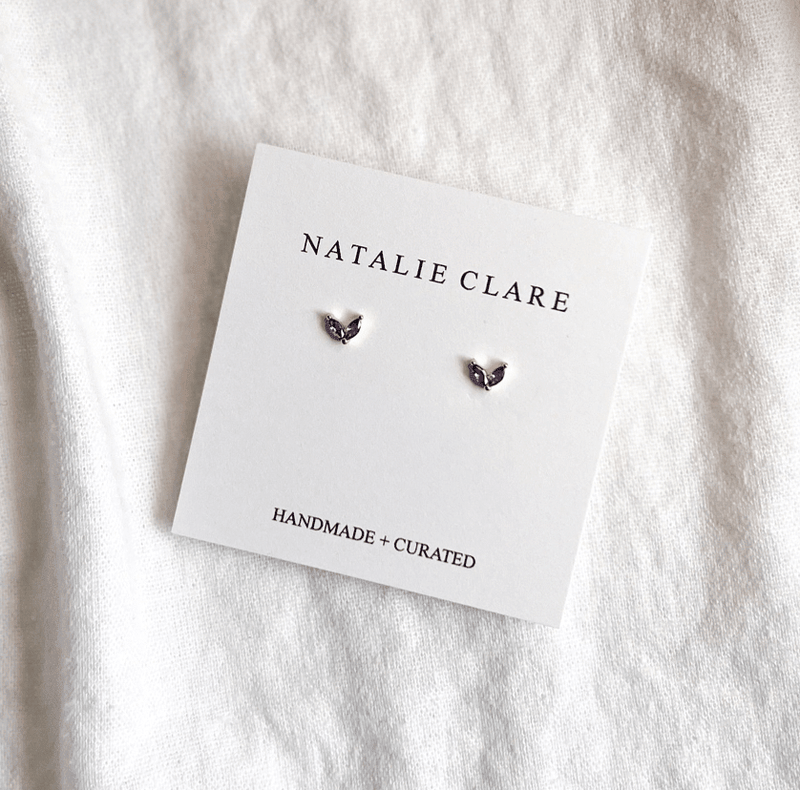 Lilac Winged Earrings - Flea Boutiques