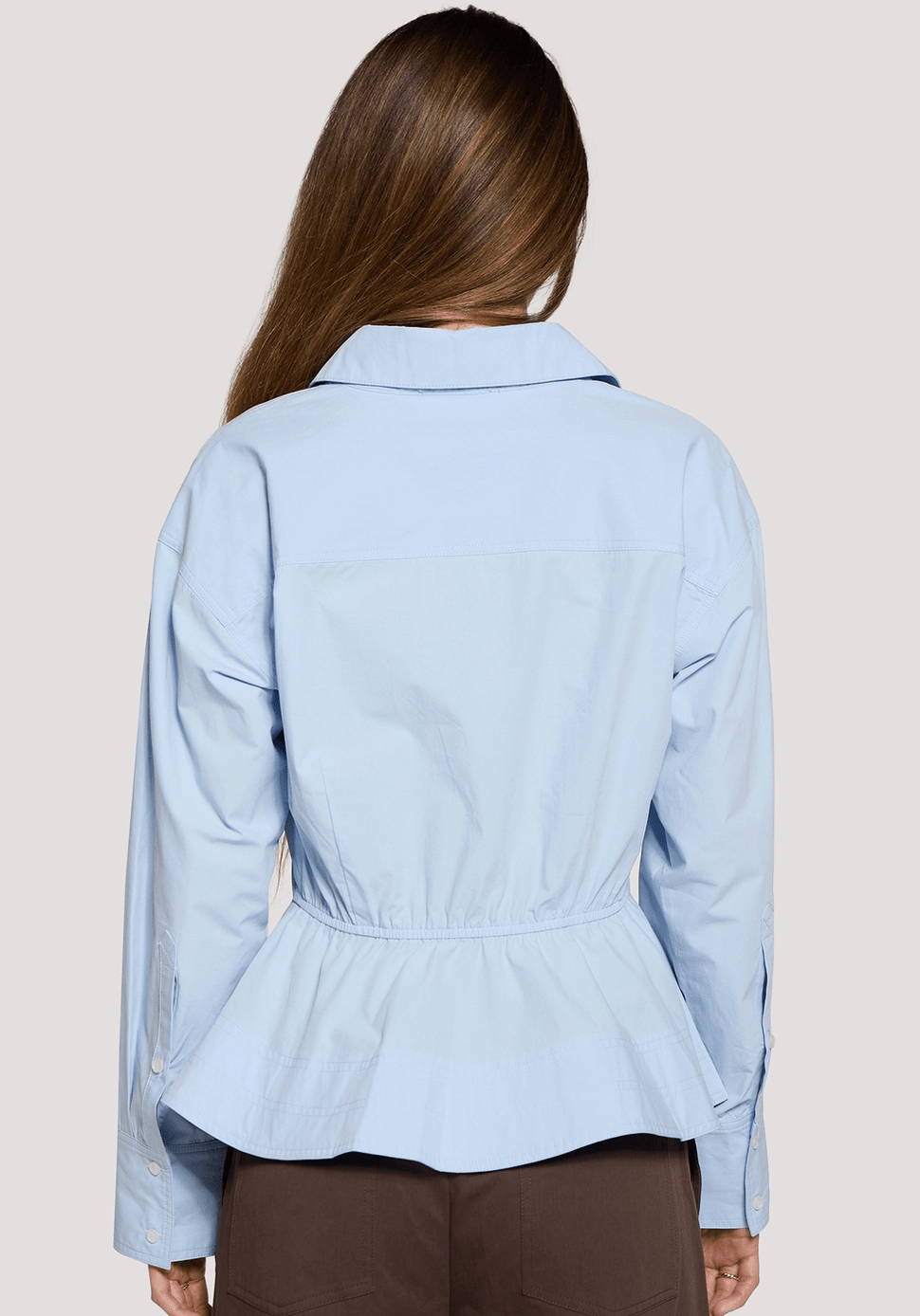 Lilia Sky Peplum Top - Flea Boutiques