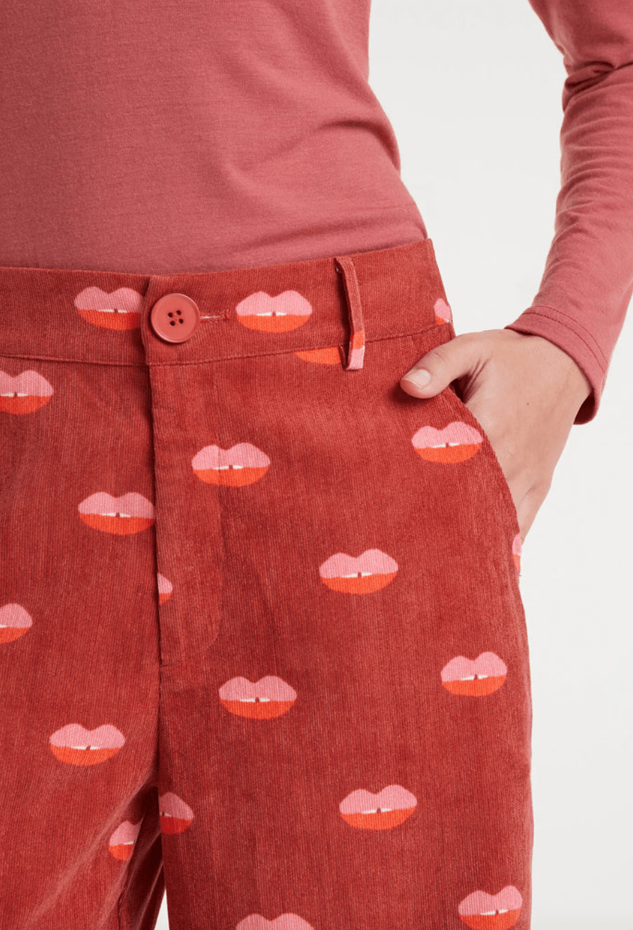 Lip Print Trousers - Flea Boutiques