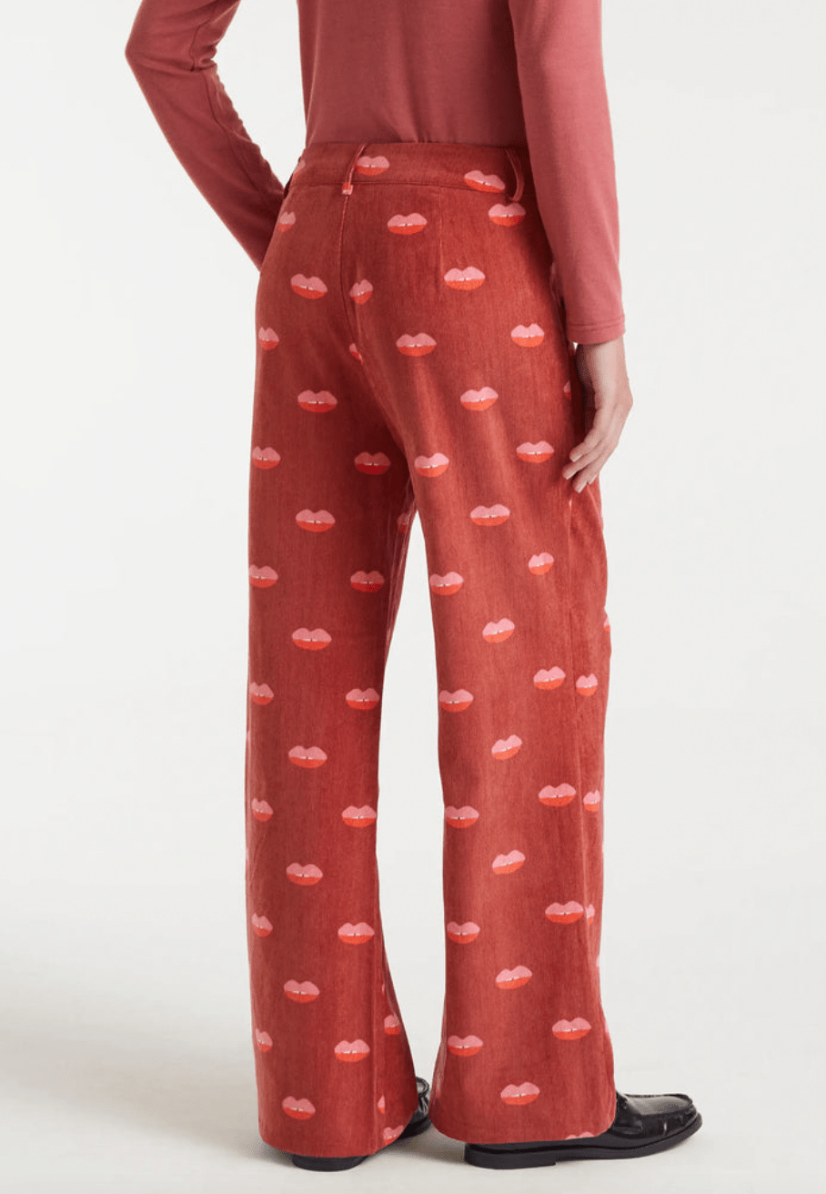Lip Print Trousers - Flea Boutiques