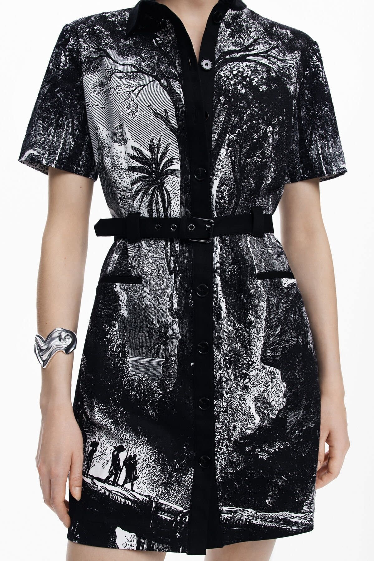 Lithograph Shirt Dress - Flea Boutiques