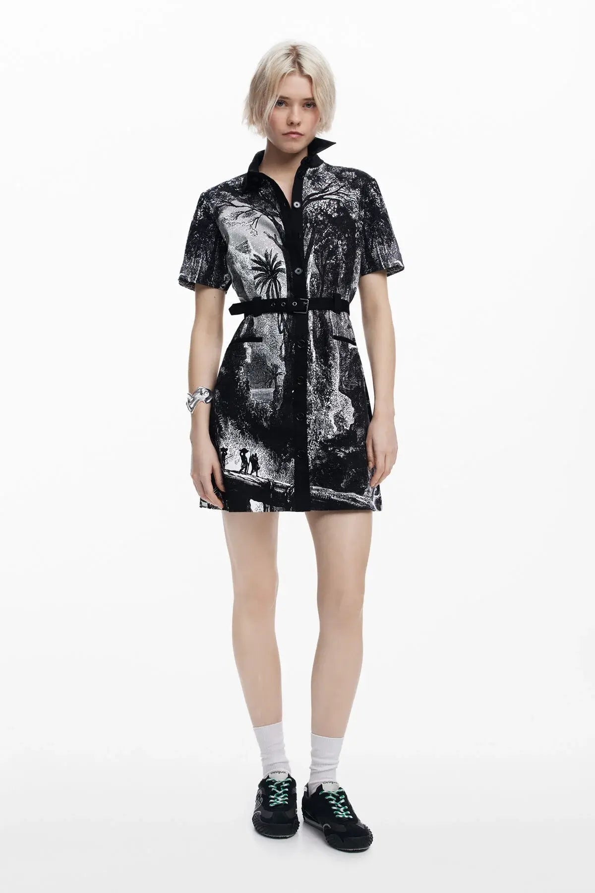 Lithograph Shirt Dress - Flea Boutiques