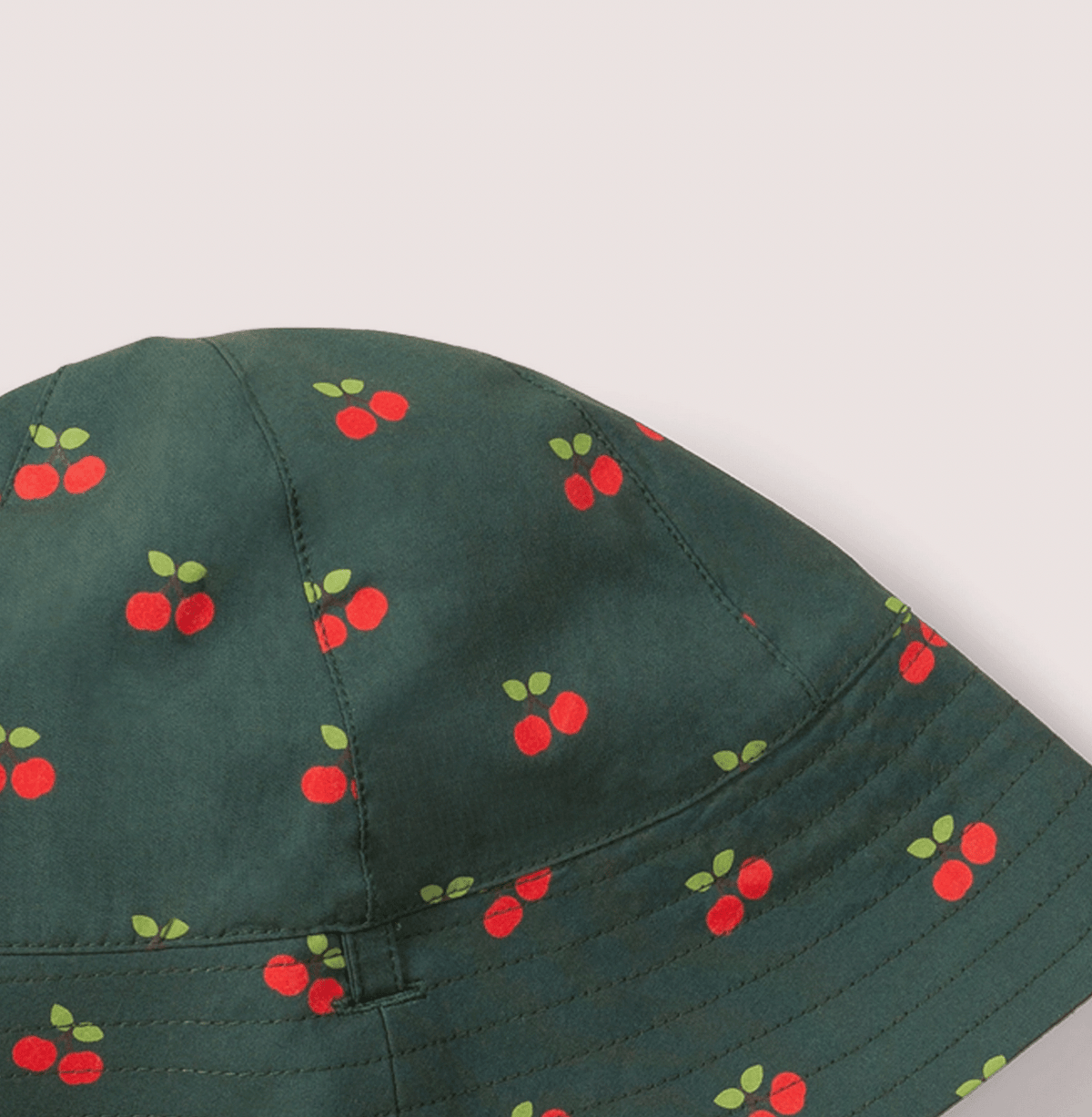 Little Green Radicals Olive Cherries Reversible SunHat - Flea Boutiques