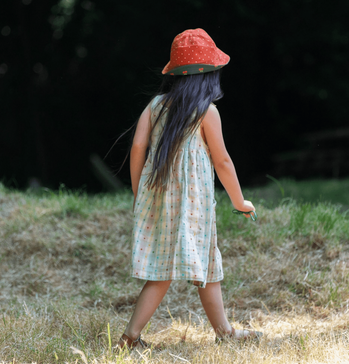 Little Green Radicals Olive Cherries Reversible SunHat - Flea Boutiques