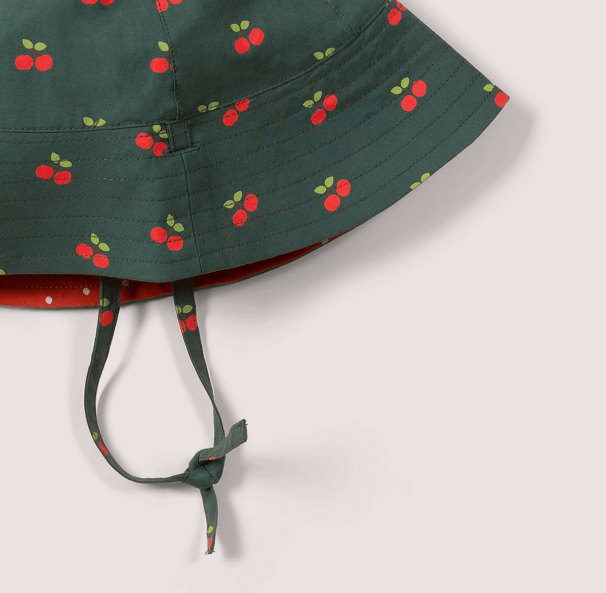 Little Green Radicals Olive Cherries Reversible SunHat - Flea Boutiques