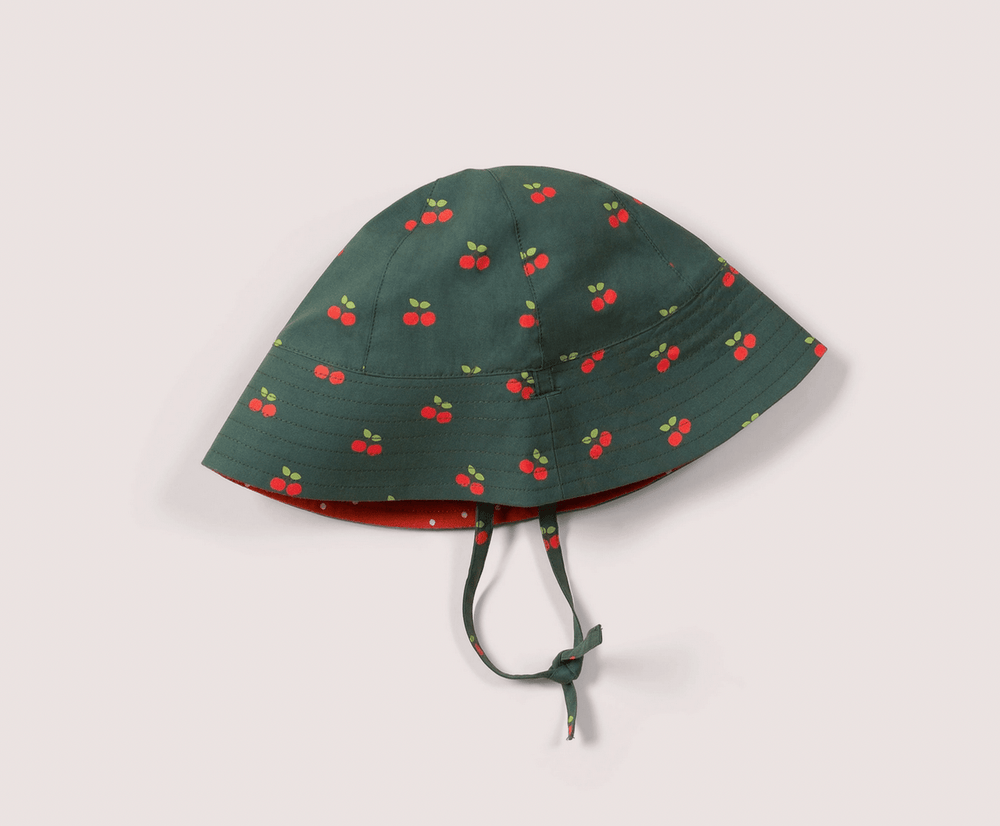 Little Green Radicals Olive Cherries Reversible SunHat