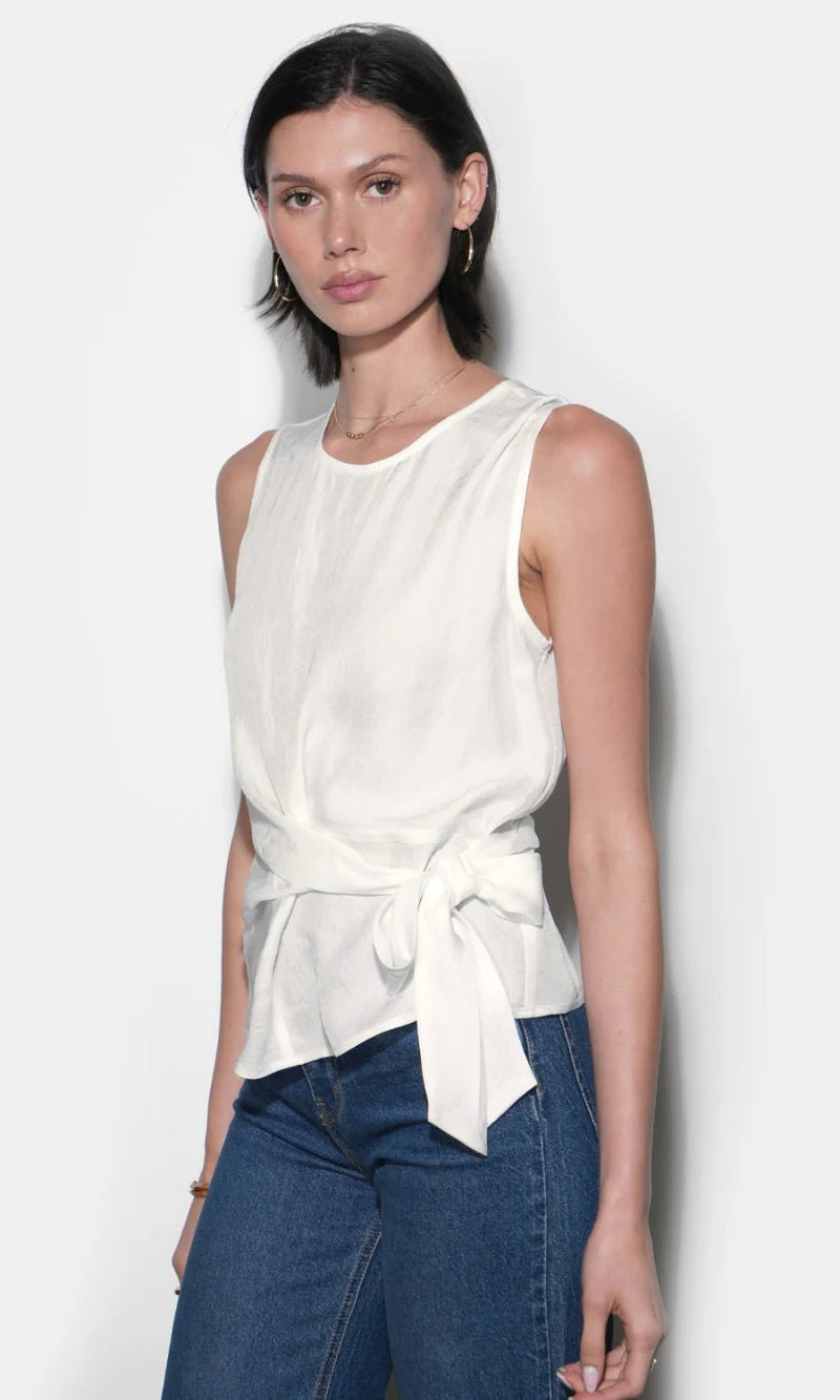 Lola sleeveless Side Tie Blouse - Flea Boutiques