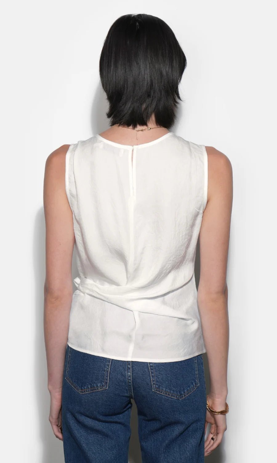 Lola sleeveless Side Tie Blouse - Flea Boutiques