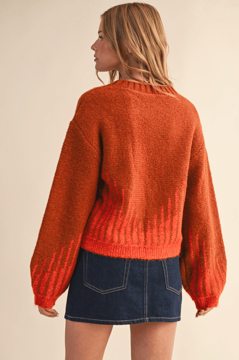 Long Balloon Sleeve Pullover Sweater - Flea Boutiques
