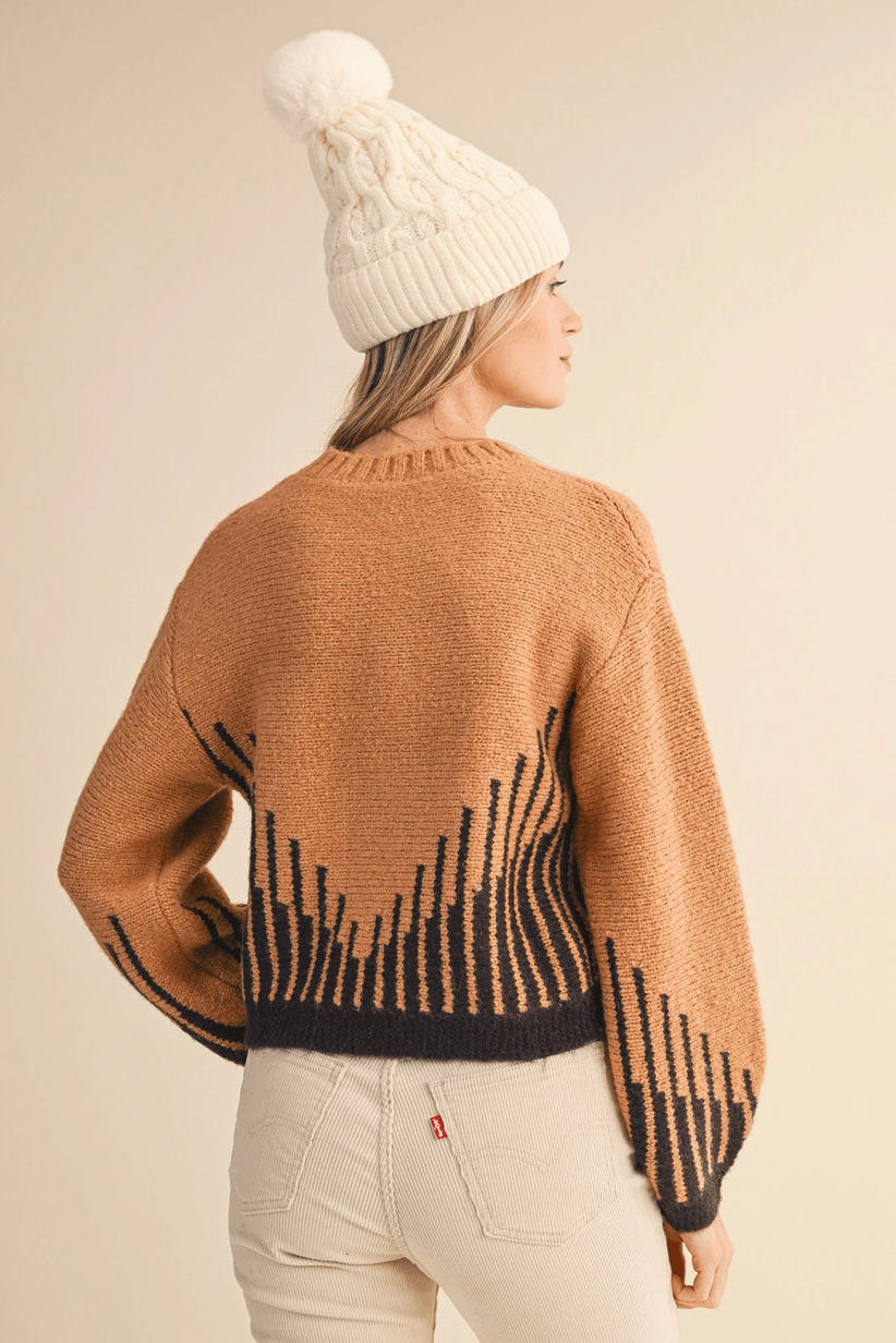Long Balloon Sleeve Pullover Sweater - Flea Boutiques