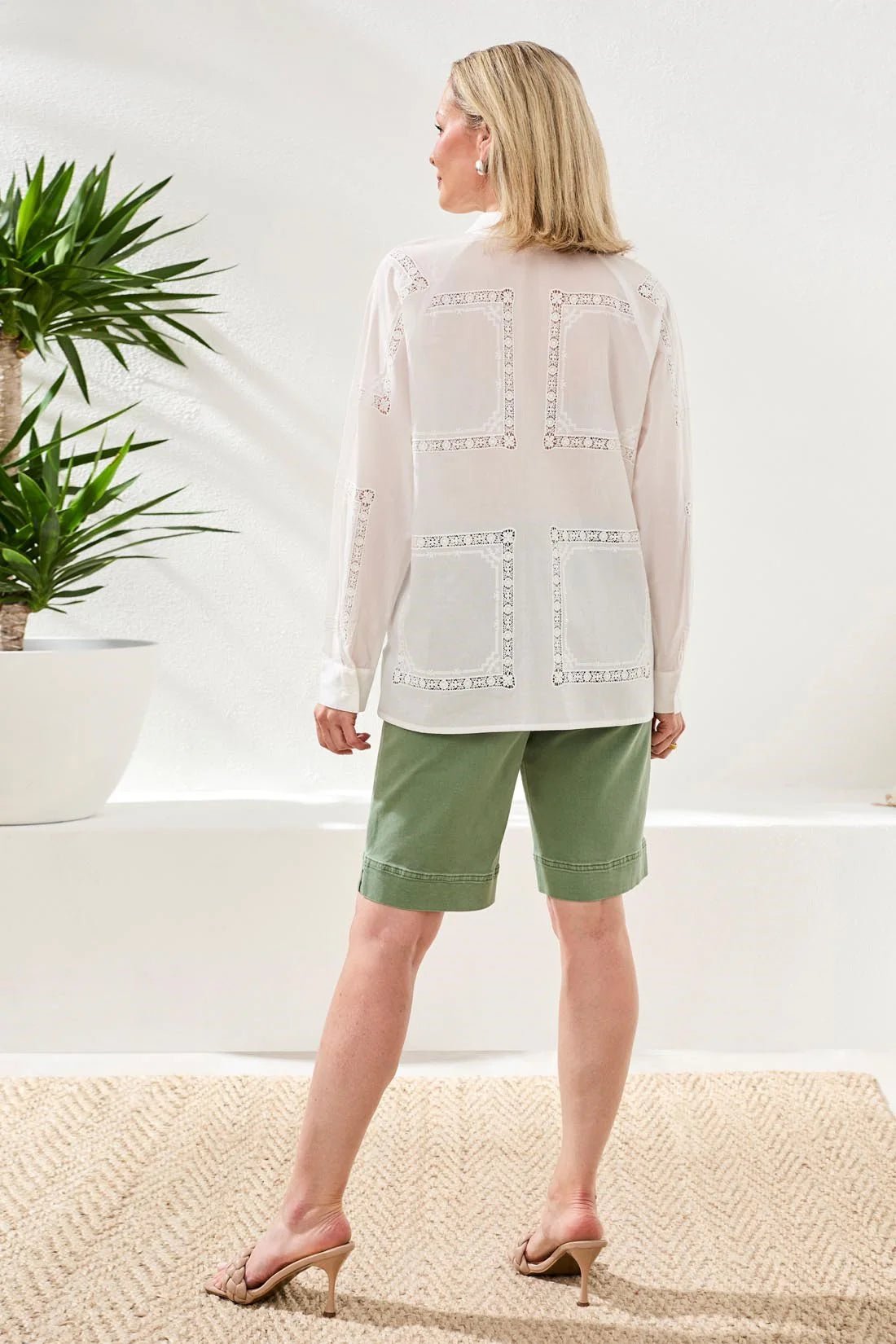 Long SleeveBlouse with Side Placket - Flea Boutiques