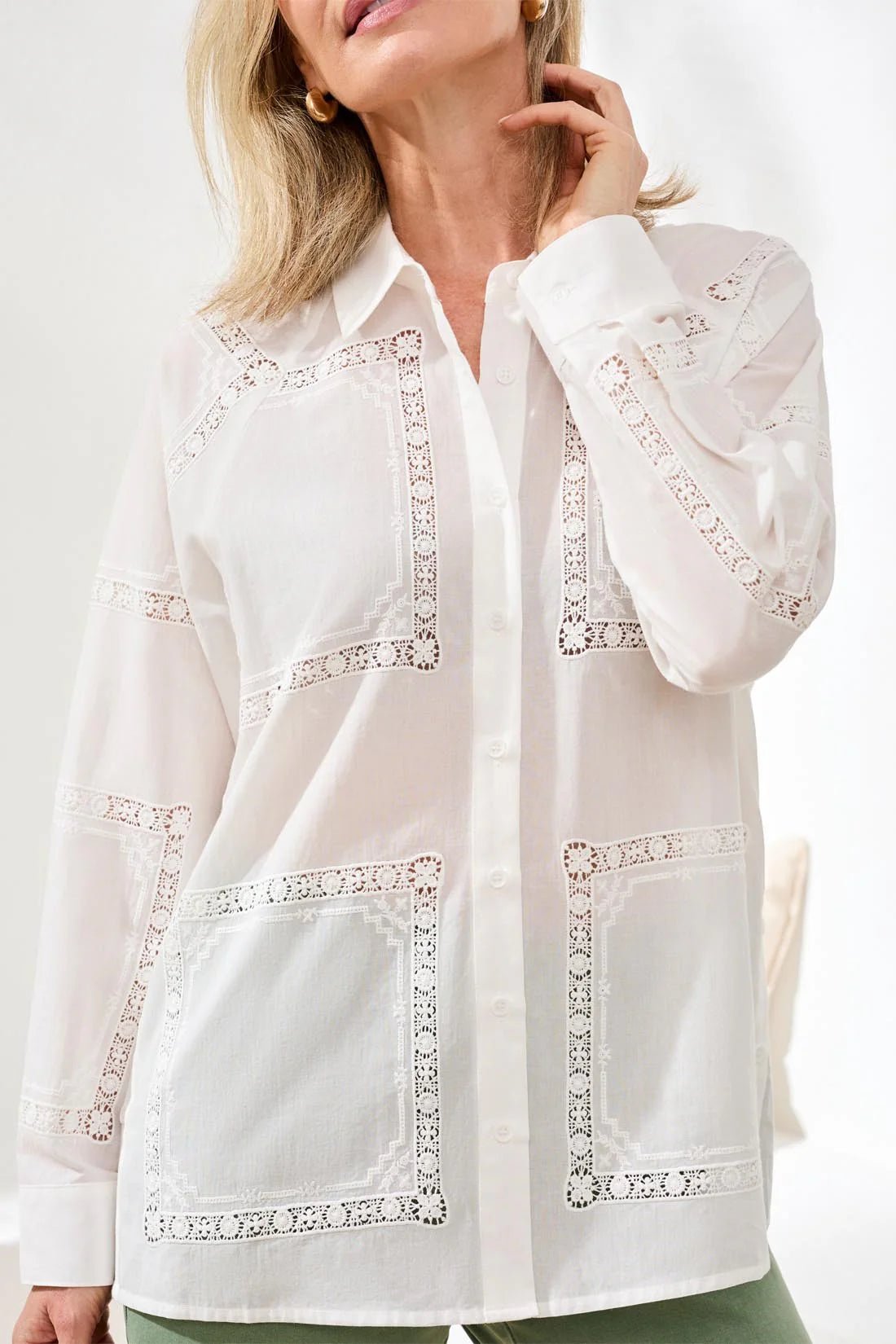 Long SleeveBlouse with Side Placket - Flea Boutiques