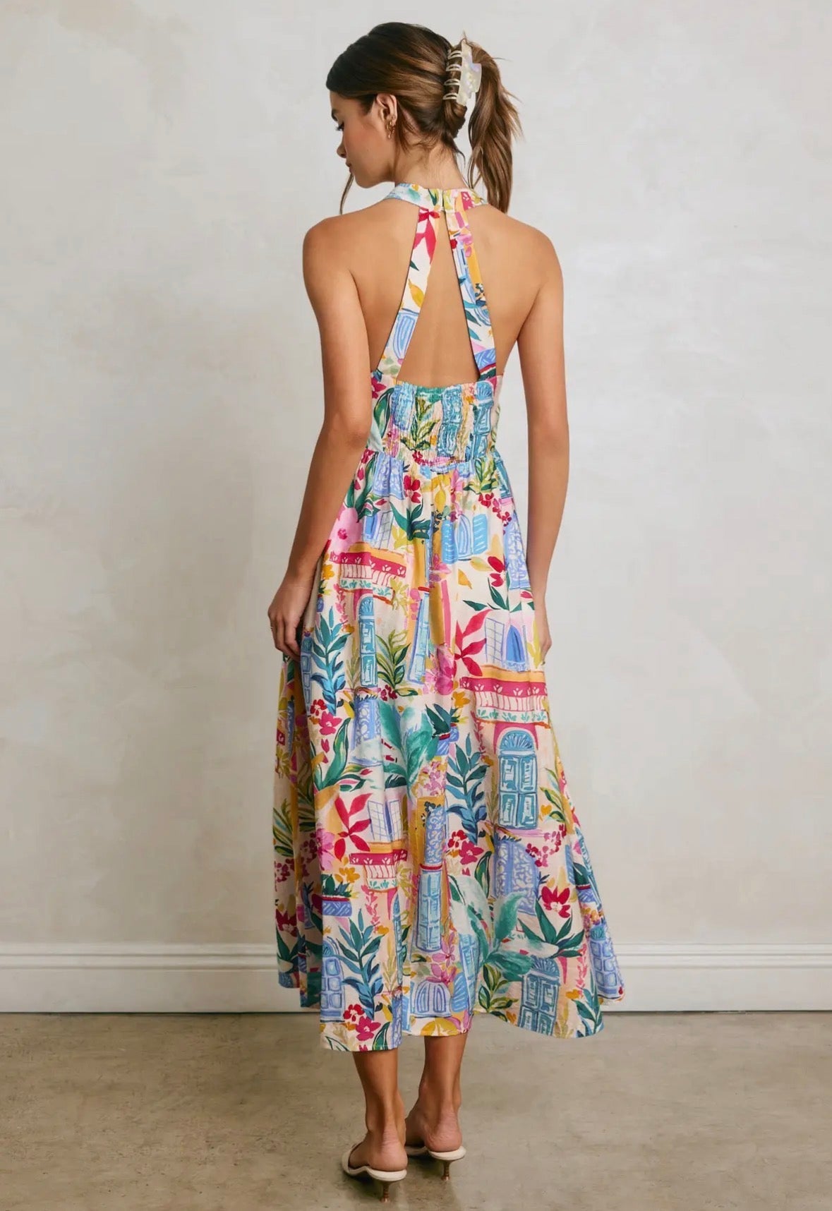 Long Summer Halter Dress - Flea Boutiques