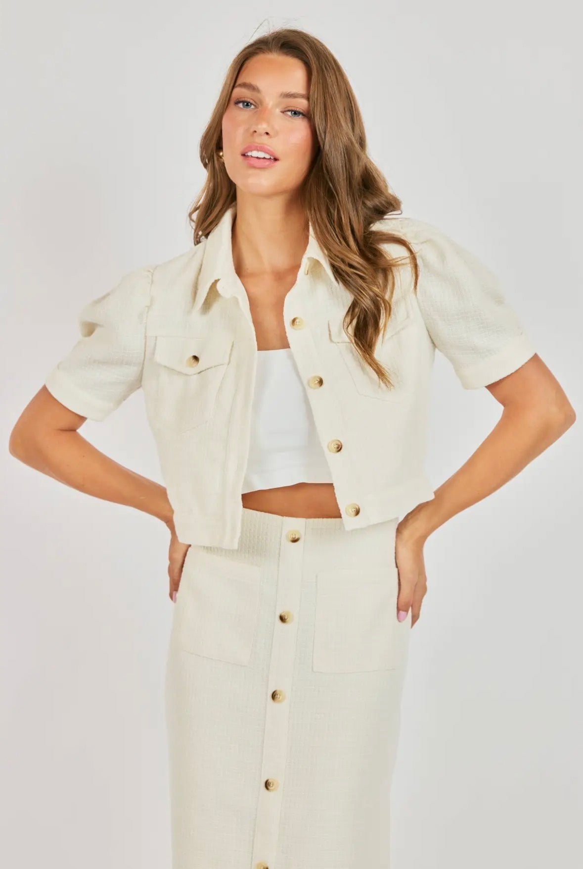 Love Language Crop Jacket - Flea Boutiques