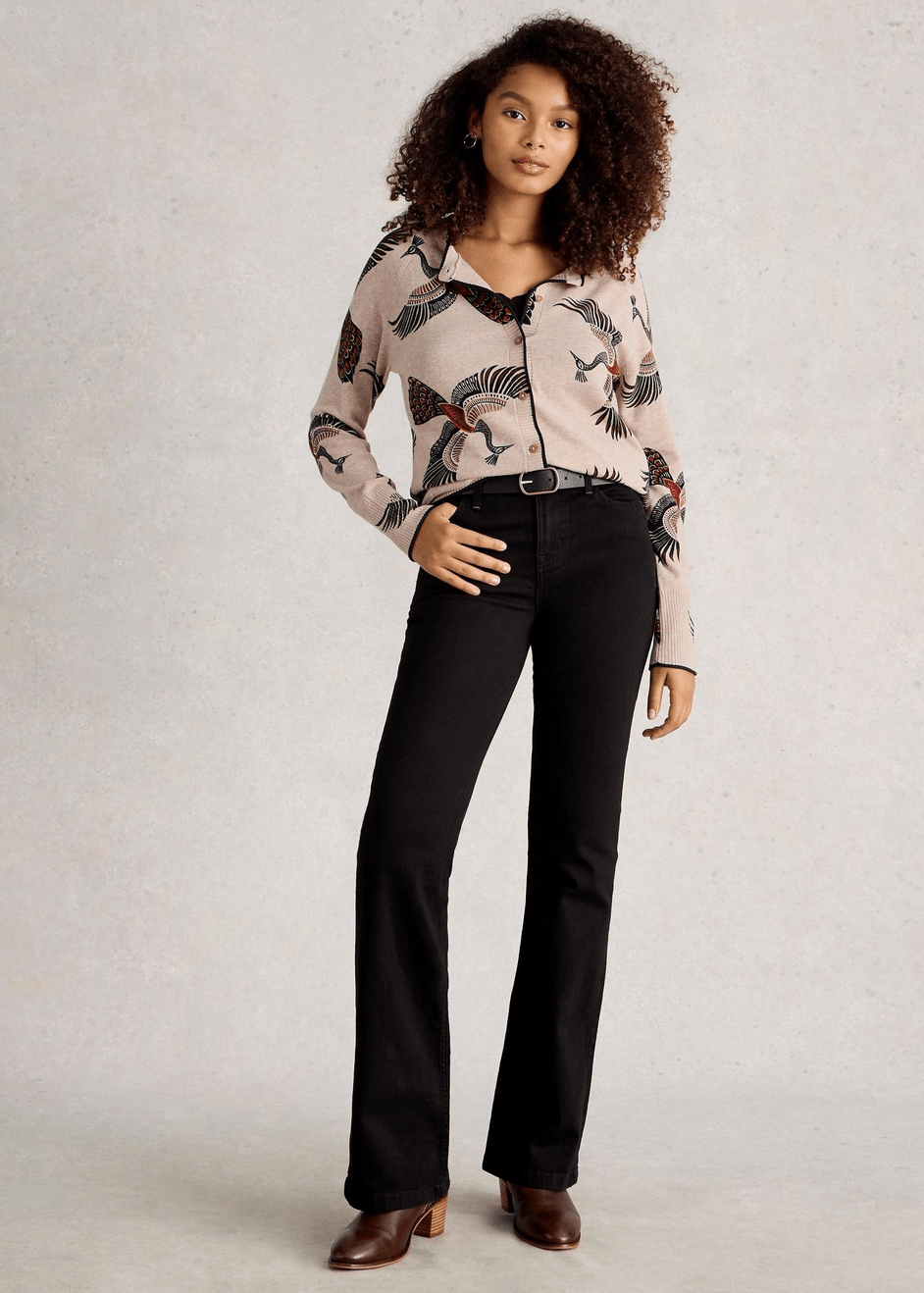 Lulu Print Cardigan - Flea Boutiques