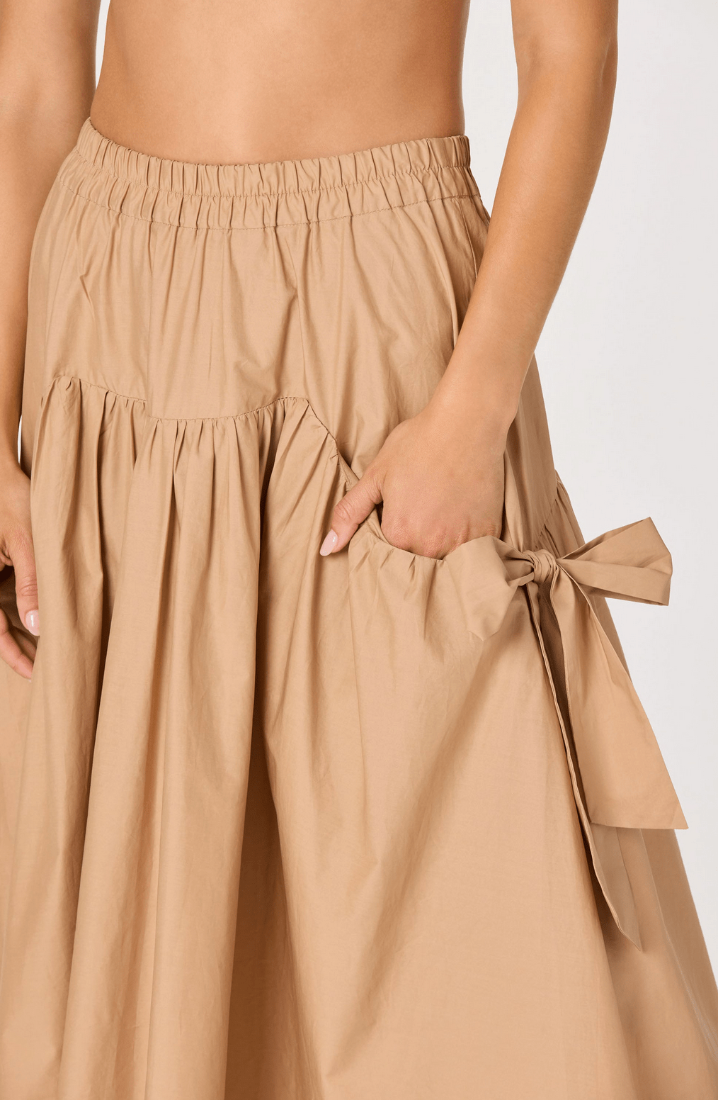 Lylah Midi Bow Detail Skirt - Flea Boutiques