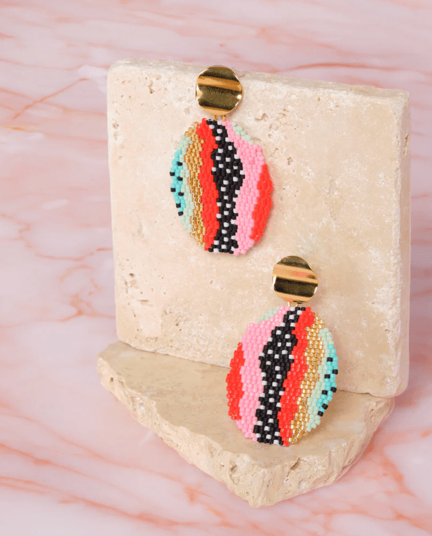 MAEOVAL Organic Oval Drop Earrings - Flea Boutiques