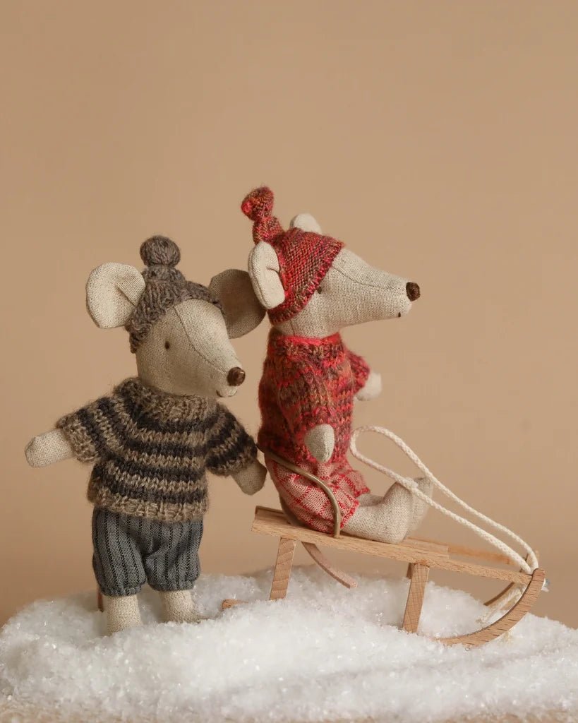Maileg Big Sister Winter Mouse with Ski Set - Flea Boutiques