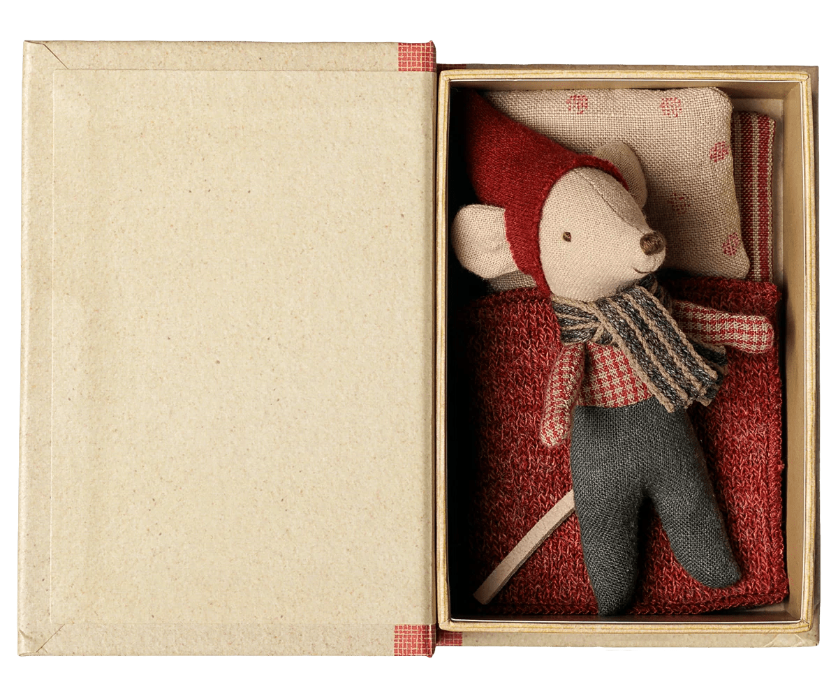Maileg Christmas Mouse Baby in Book - Flea Boutiques