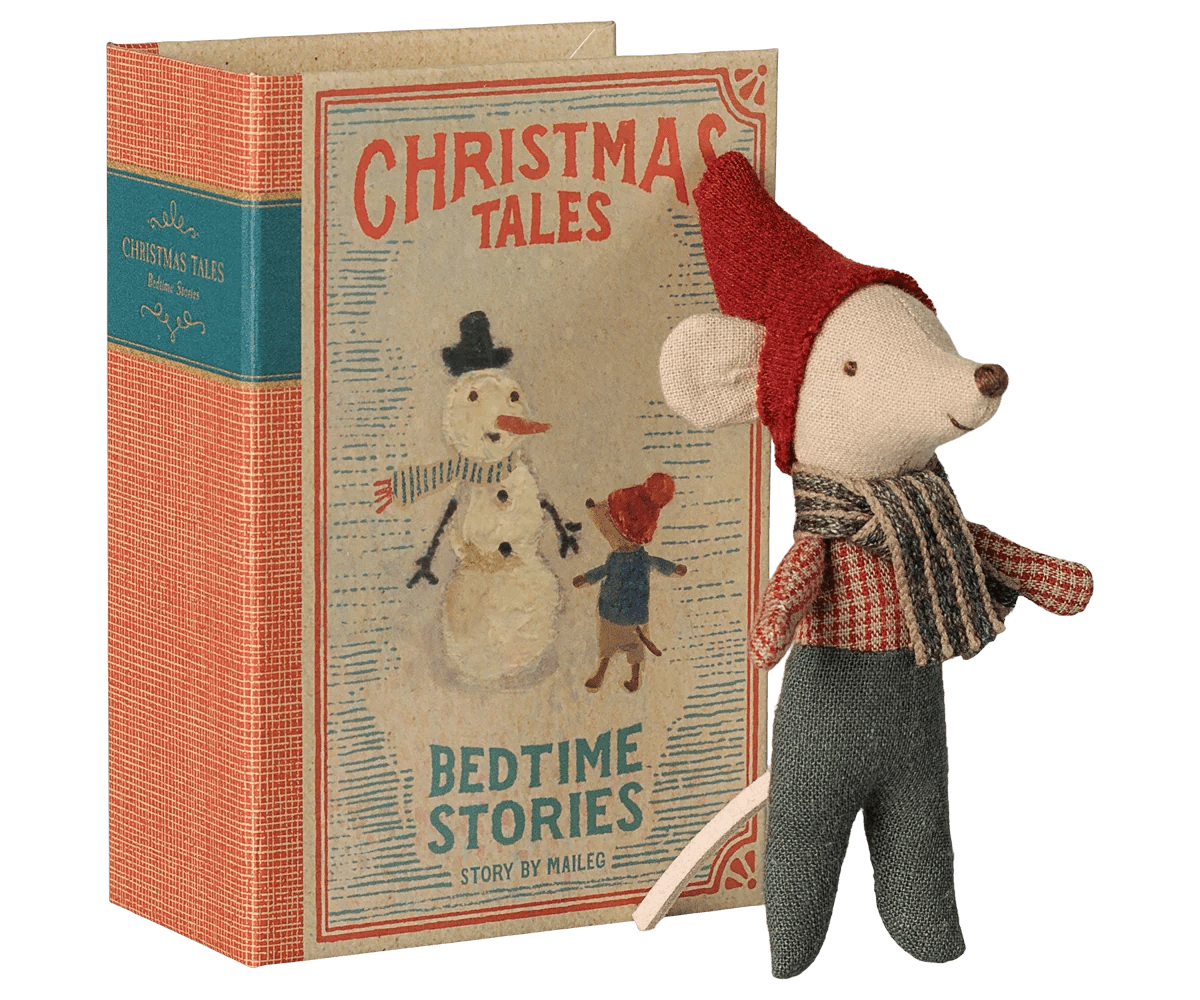 Maileg Christmas Mouse Baby in Book - Flea Boutiques