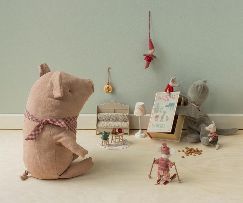 Maileg Christmas Twin Mice Lil Sis + Bro in Book - Flea Boutiques