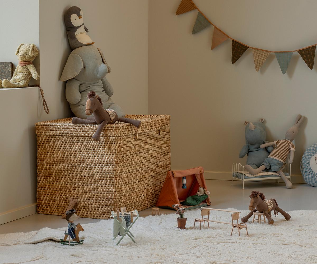 Maileg Little Brother Cowboy Mouse On Rocking Horse - Flea Boutiques